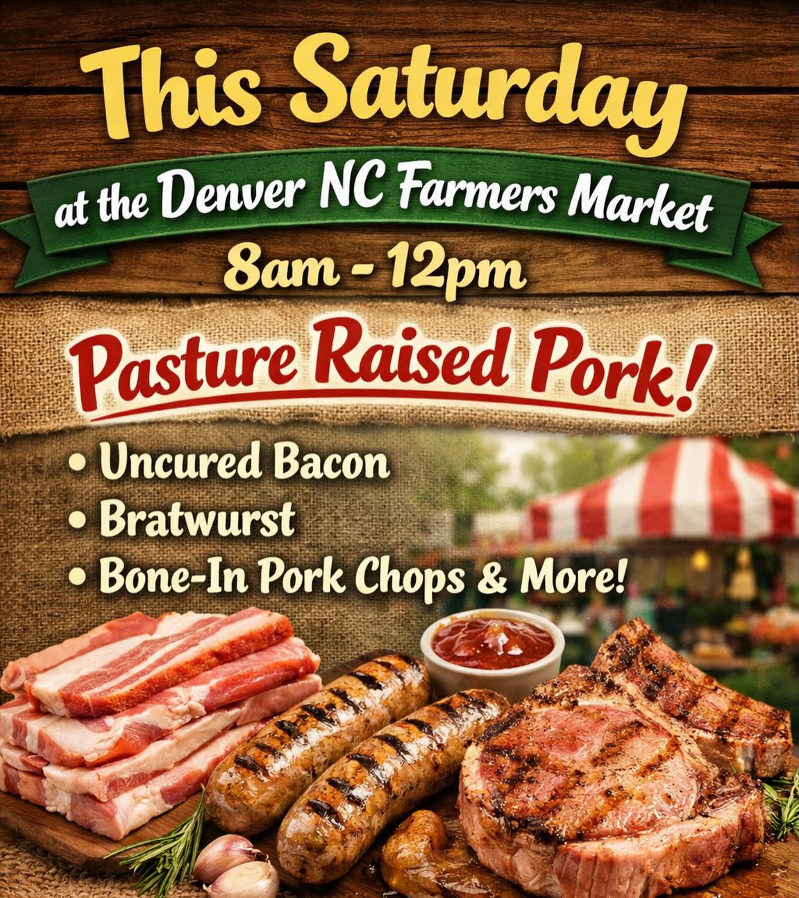 Come join us this Saturday! All the farmers market things! 🐖 #denverbaptistchurch #denverncfarmersmarket