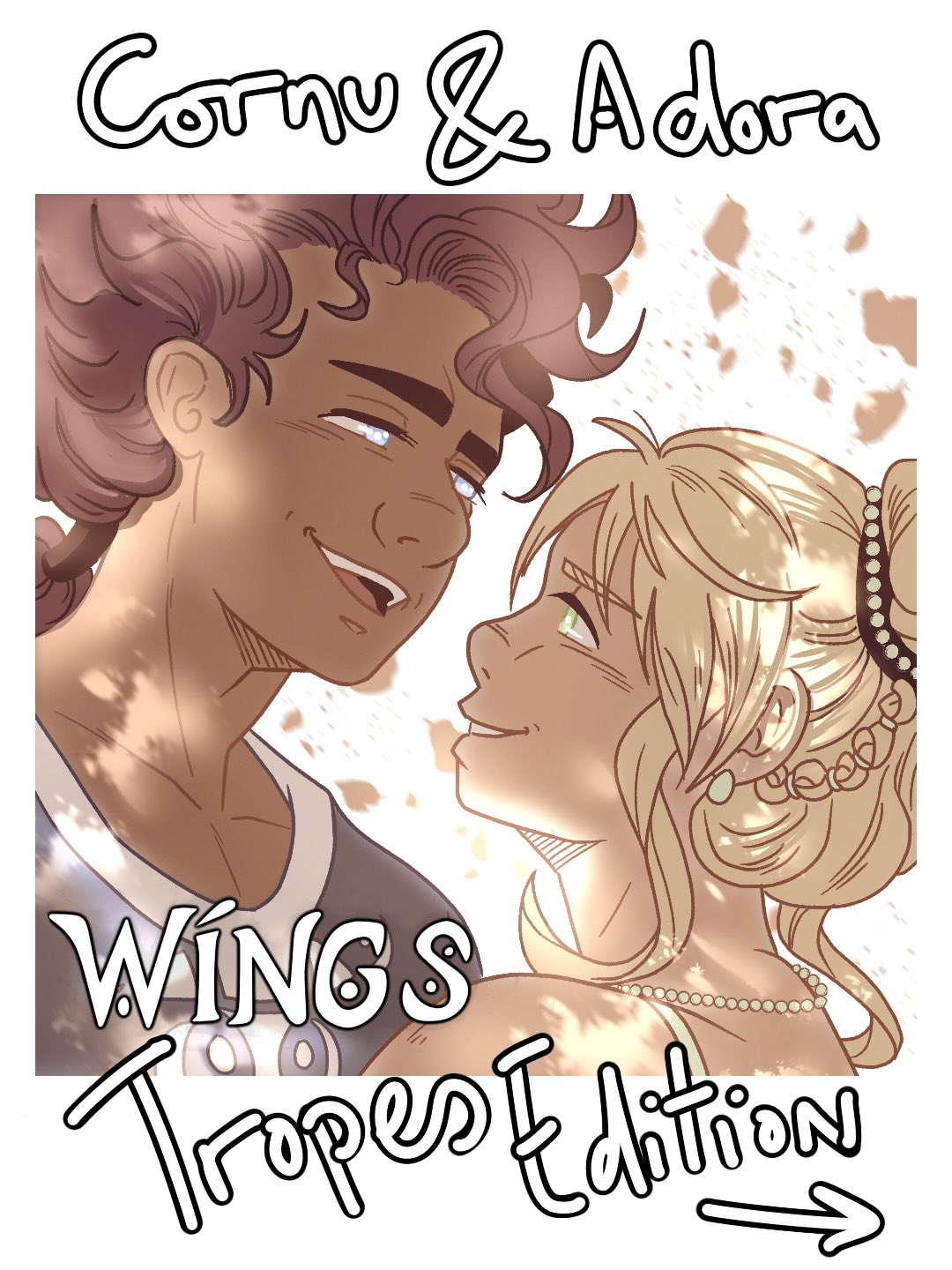 Cornu and Adora and their couples tropes ❤️
It’s funny looking back at old pages because my ability to draw Adora got so much better throughout chapters
#wingscomic #cornu #adora #couplestropes #webcomic