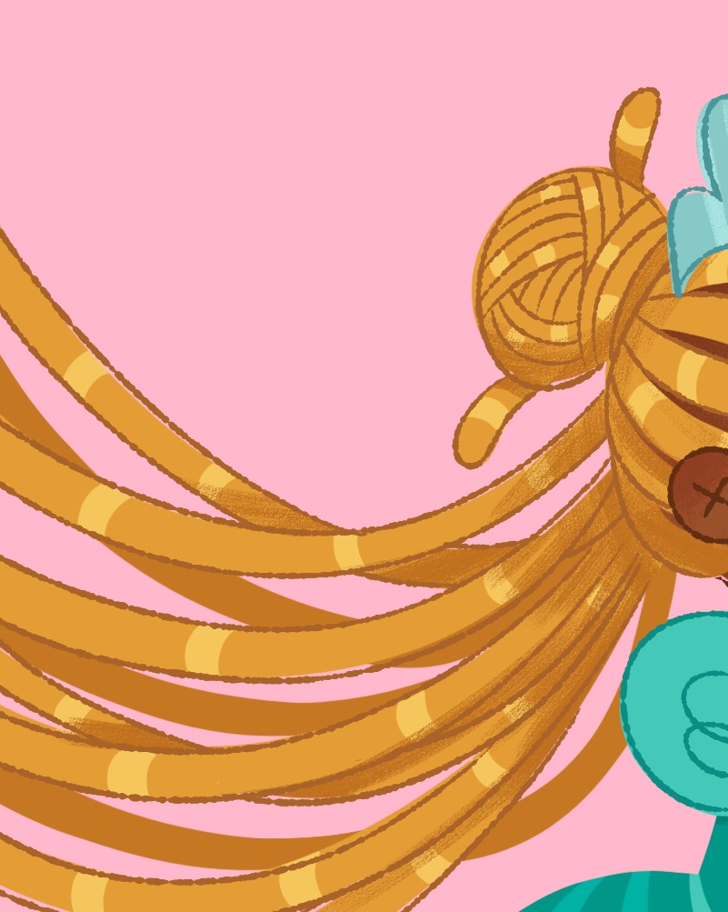 1/3 O texto mencionava que o cabelo dela tinha um brilho dourado, então eu propus os hair cuffs dourados, mas a editora falou pra fazer ela loira mesmo e ficou muito mais legal!