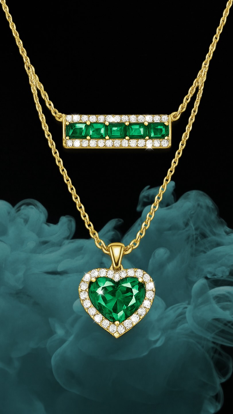 Emerald, in its purest expression.
A heart-shaped emerald framed in diamonds, paired with a refined emerald bar, sculpted in gold and defined by precision. Bold in colour, timeless in design.
For those who choose distinction over excess.
Discover exceptional craftsmanship at Vienna Jewellers.
📞 012 460 7231
📧 mmf@alexa.co.za
🌐 www.viennajewellers.com
#ViennaJewellers #EmeraldElegance #FineJewellery #TimelessLuxury #DiamondDetail