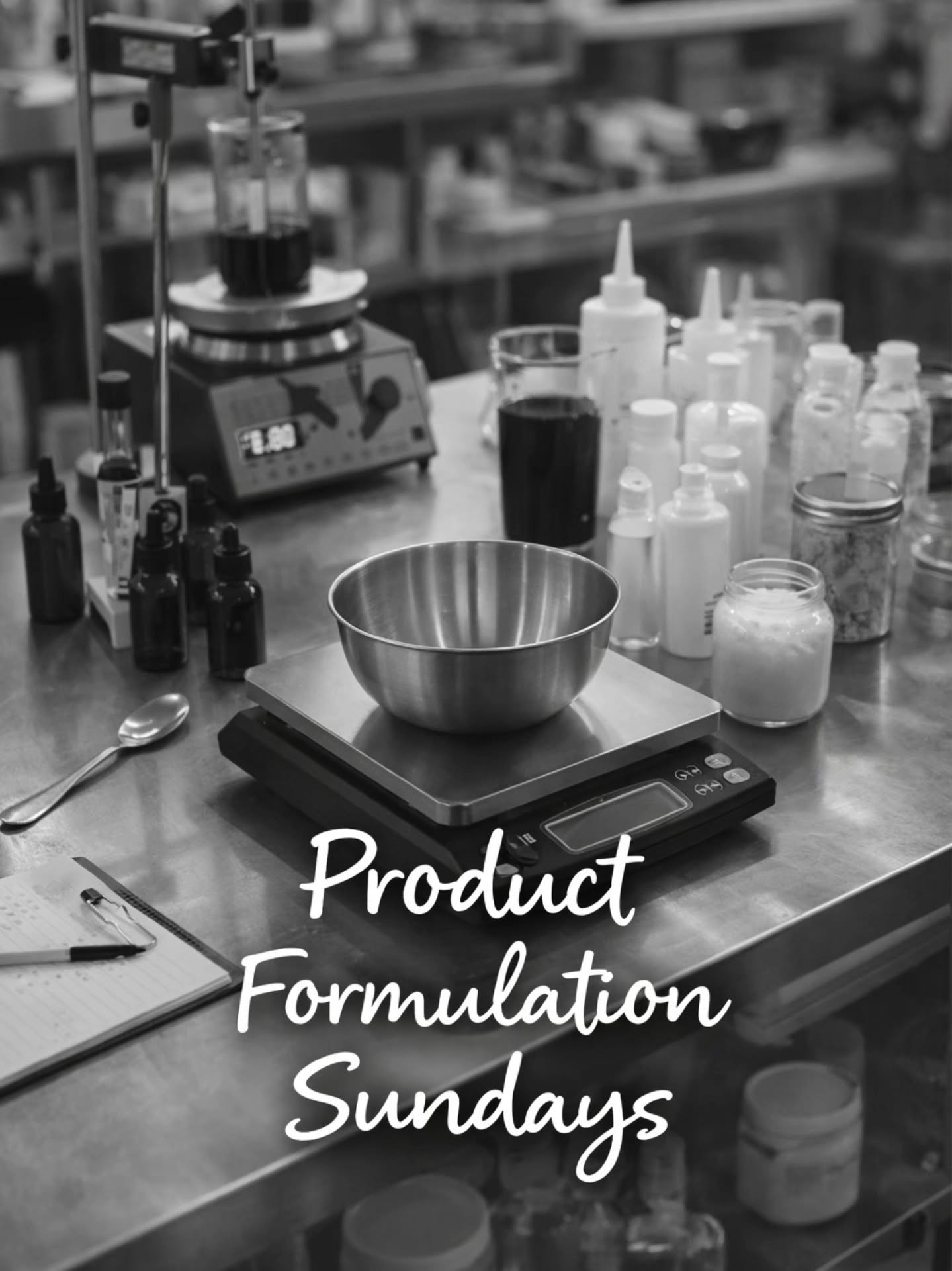 Some Sundays look like formulating and restocking for the salon. This week we will be working on filling Salon Crie backbar to help us prepare for our clients.