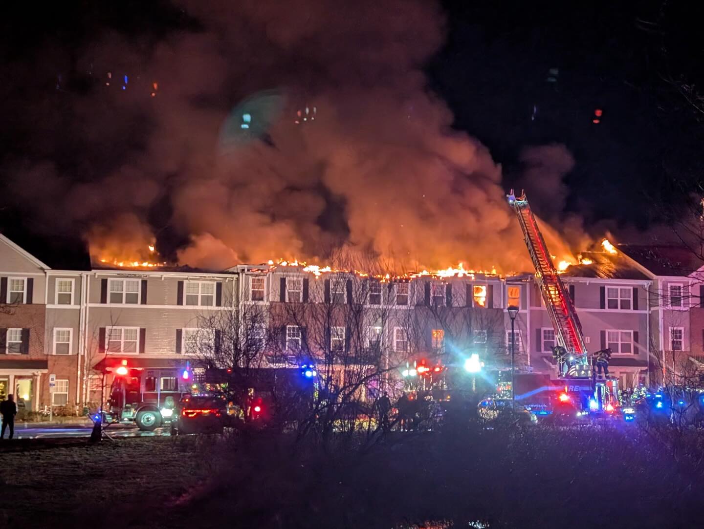 Earlier this week, North Branch responded on mutual aid to the Red Rock Preserve in Branchburg for a reported building fire. Both Chiefs, Engine 3, Ladder 49, and Rescue 49 responded and operated at the scene. The crew from Engine 49-3 assisted in deploying interior hose lines alongside crews from Readington and Country Hills. Ladder 49 arrived and split its crew, sending members inside to assist with opening up for hose lines while others operated on the exterior.
Due to advanced fire conditions, the aerial waterway on Ladder 49 was utilized to darken down the bulk of the fire. Multiple mutual aid departments assisted, and North Branch members operated in various fireground roles for approximately five hours before returning.
North Branch crews also responded to two separate vehicle fires over the past week in both Bridgewater and Branchburg Townships.
