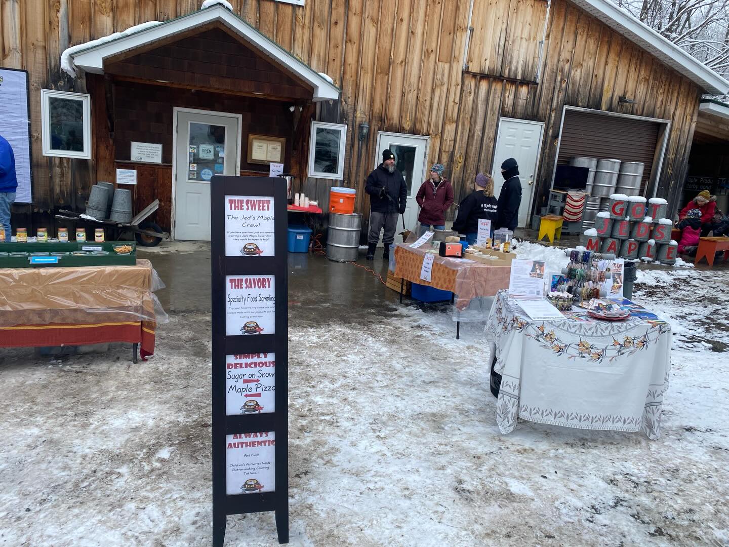 Yesterday I joined @jedsmaple for day one of their annual Maple Open House. They have the most delicious maple products and are some of the kindest, wonderful people in our community. Being able to join them and connect and share about mental health is really a blessing. Thank you Steve and Amy and the whole family and crew. ❤️