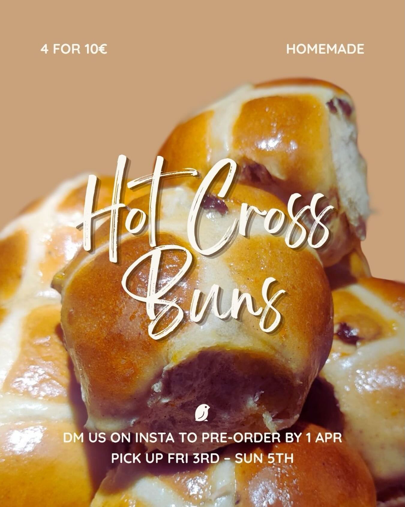Slide into our DM’s 😉 … before 1 APR to pre-order 4 HOMEMADE HOT CROSS BUNS - €10 a box!
Pick up at Bluebird, 3-5 April 🐰🐣✨
#hotcrossbuns #easterweekend #homemade #chamonix #cafebluebird