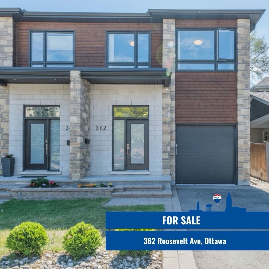Welcome to 362 Roosevelt Avenue, ideally situated in the heart of Westboro Village.
362 Roosevelt Avenue, Ottawa, Ontario K2A 1Z3
3 Beds, 4 Baths, 2,1512.22 sq ft
This sun-filled semi-detached residence, positioned on the coveted west side of the street, offers an exceptional blend of thoughtful design, refined finishes, and an unbeatable location. A spacious front foyer with soaring ceilings creates an impressive and inviting introduction. Inside access from the garage provides everyday ease, while the discreetly positioned main floor powder room ensures both convenience and privacy. The open-concept main level is beautifully appointed for modern living and elegant entertaining, featuring rich hardwood flooring and upgraded lighting throughout. The kitchen is a true centrepiece-among the most expansive you will find in a semi-detached home in the area. Anchored by an oversized island ideal for gathering and meal preparation, and complemented by extensive cabinetry, this space is both highly functional and visually striking. From here, step out to the private rear deck complete with a gas BBQ hookup, perfect for effortless outdoor entertaining. Enhancing the home’s appeal is the addition of maintenance-free turf in both the front and rear yards, offering year-round beauty with minimal upkeep. A stunning statement staircase leads to the second level. The primary suite is a serene retreat, featuring a walk-in closet with custom built-in storage and a luxurious ensuite appointed with a freestanding soaker tub and separate glass-enclosed shower. A well-designed upper-level laundry room with additional built-ins adds a layer of everyday sophistication. The finished lower level further extends the living space and includes a full bathroom, offering exceptional flexibility for a family room, guest accommodation, or a dedicated home office. This is a rare opportunity to own a meticulously maintained home in one of Ottawa’s most sought-after neighbourhoods, just steps from boutique shops, cafés, parks, and convenient transit.
LA: @jilliansupryka