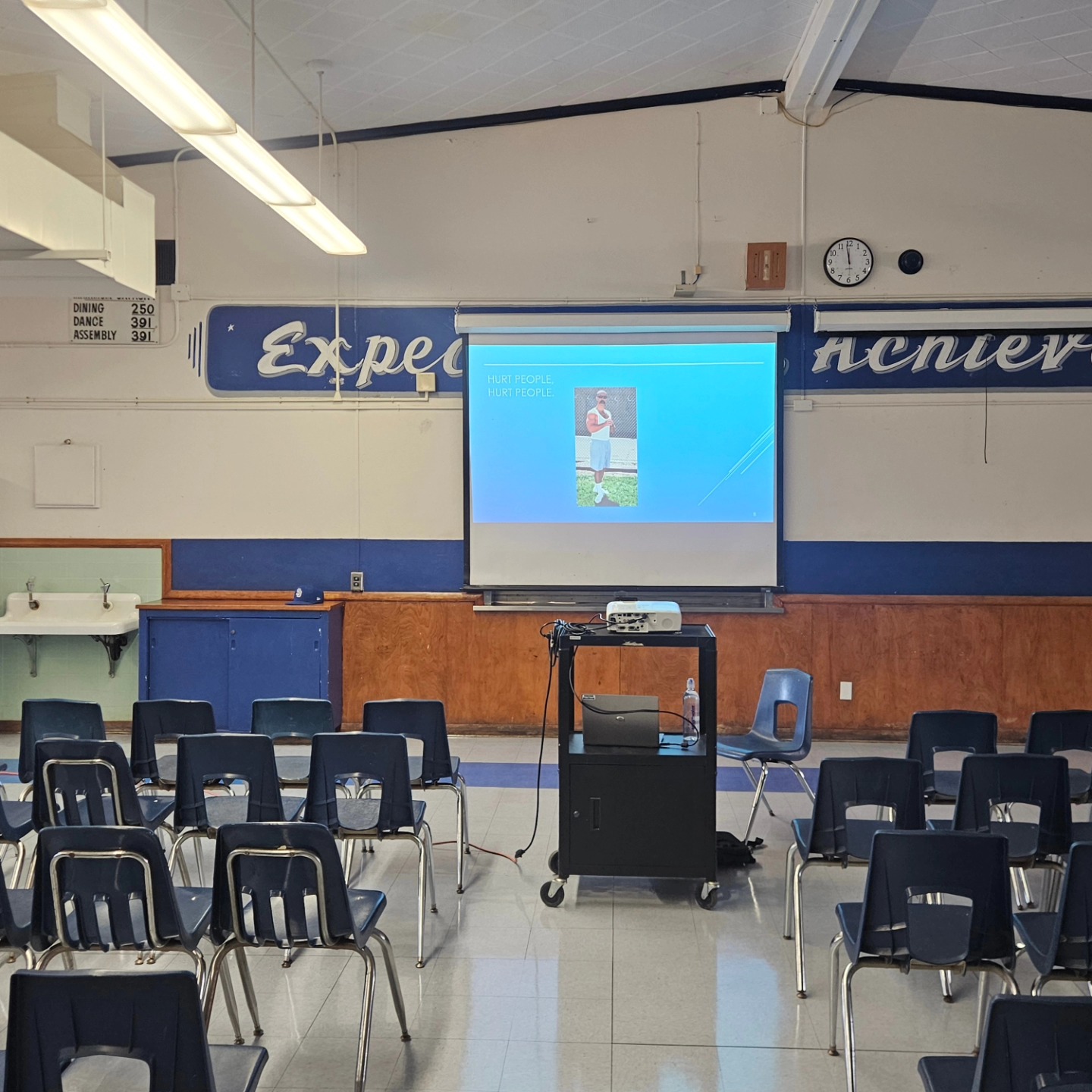 Restoring Citizens is at Granger Junior High School. Speaking the truth with students about criminal lifestyle, gangs, and drugs.