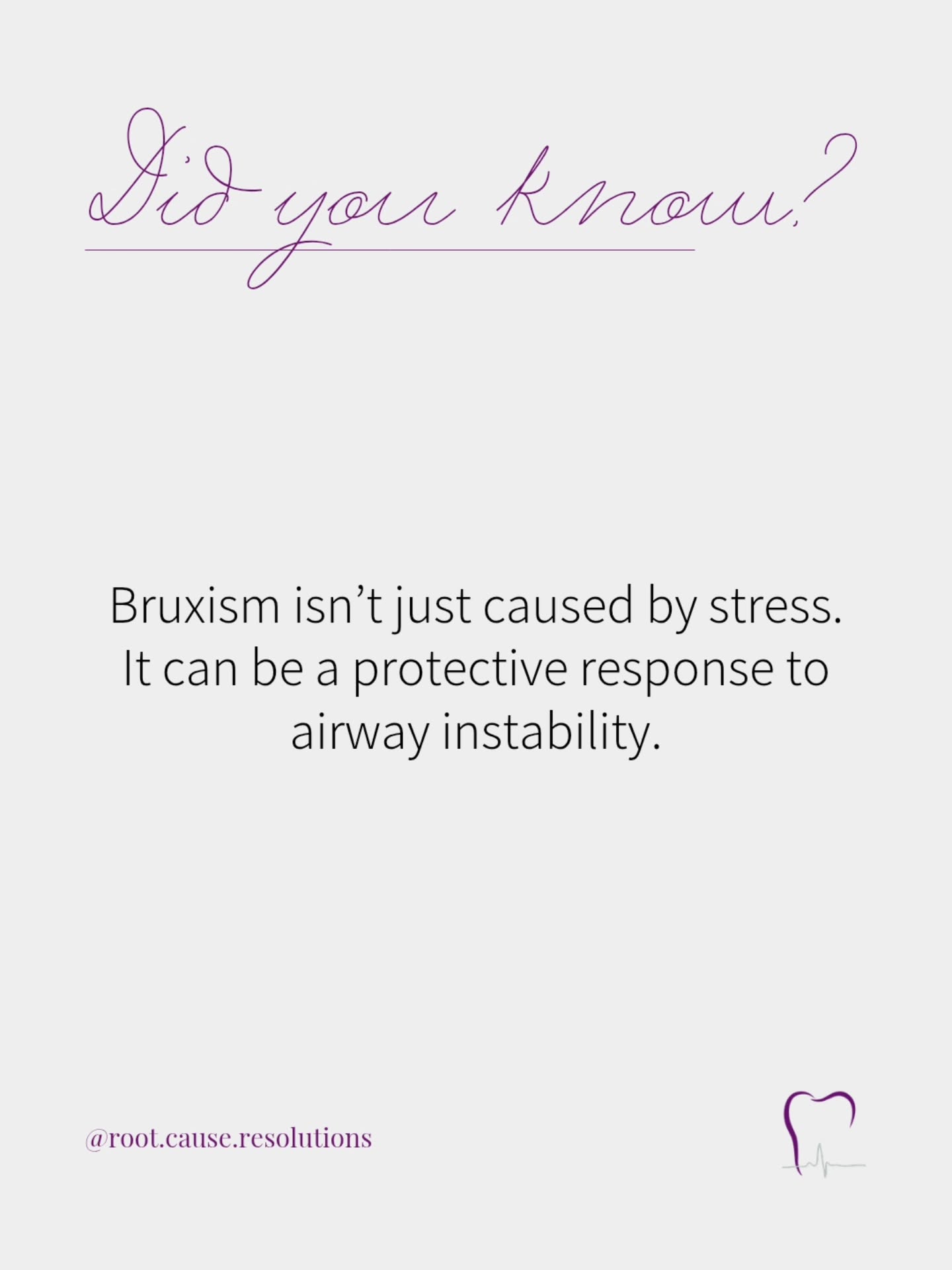 Bruxism isn’t always about stress.
Sometimes it’s protection.
So before we label it as “just stress,” ask: What is the body trying to solve?
Bruxism might be a symptom.
The airway might be the story.
#airwaydentistry #dentistry #oralhealth #myofunctionaltherapy #RDH