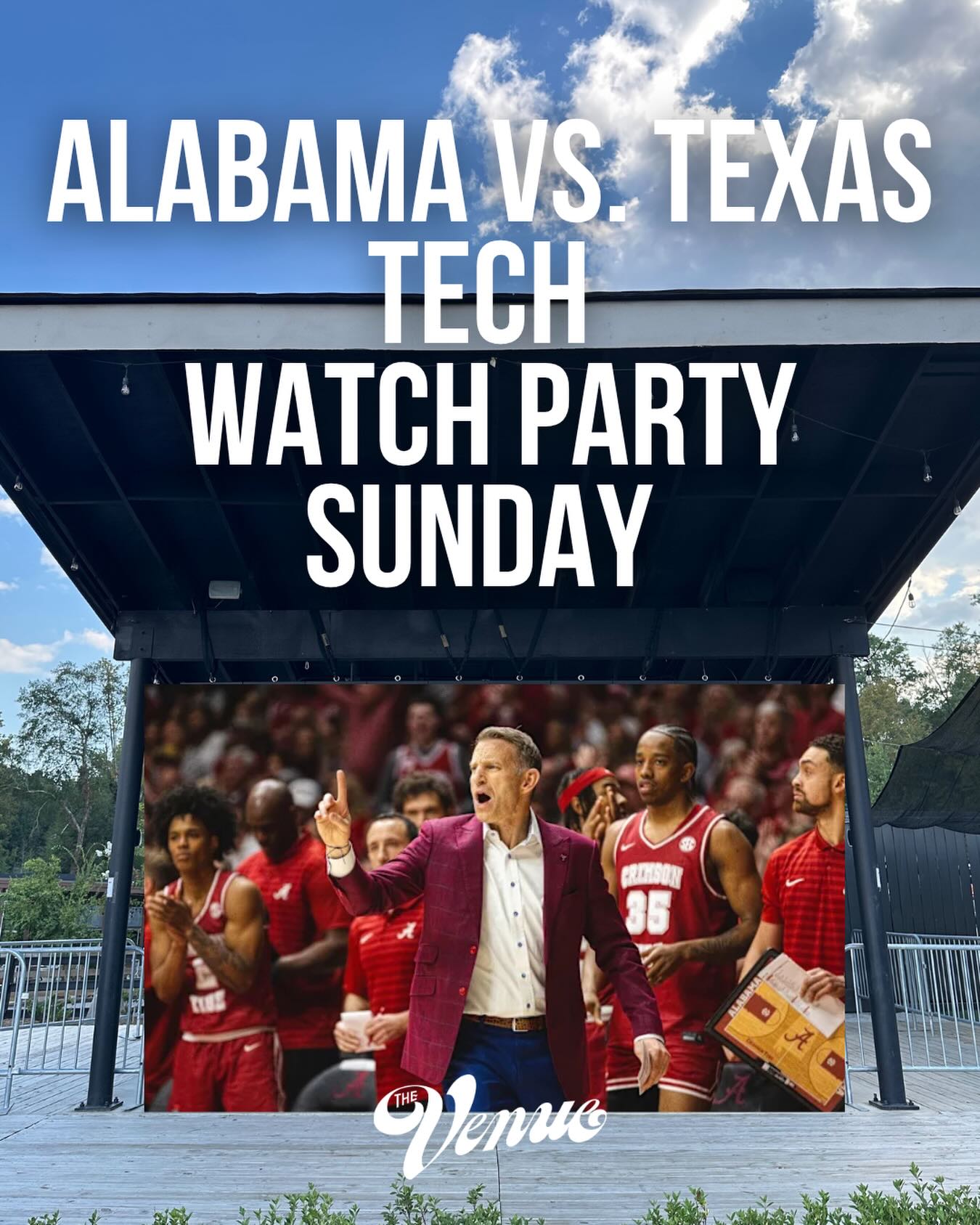 Sunday plans = set ✔️
Watch the Alabama Crimson Tide take on the Texas Tech Red Raiders on the big screen!! 📺 🏀
Brunch at Rama Jamas, 2-for-1 mimosa buckets, 80° weather, and the perfect game day atmosphere! Come see us! ☀️🍾
