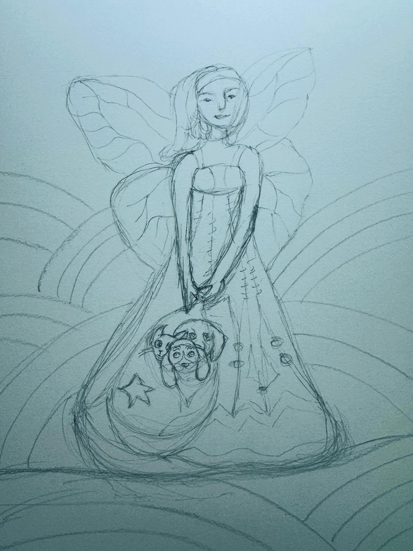 The Fairy of Lost Pets ❤️🩹
Initial sketch in a project for a friend