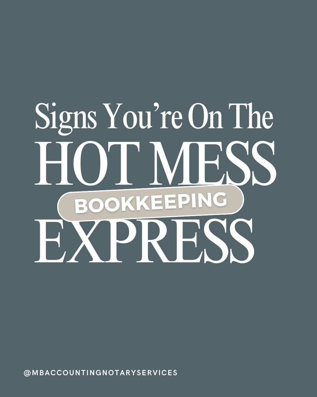 Want a one-way ticket to a stressful tax season? I'm here to help you avoid ALL that! 🚫
Swipe to learn the signs you could be riding the Hot Mess Express when it comes to your bookkeeping. ➡️
If you felt personally attacked by this post, it's time to click the link in my bio!
#VirtualBookkeeping #RemoteBookkeeper #BookkeepingPro #Bookkeeper #BookkeepingTips #Accounting #Bookkeeping #CloudBookkeeping #BusinessOwner #EntrepreneurLife #Entrepreneurship #SmallBiz #TaxTips
#SmallBusinessBookkeeper #JohnsonCitybookkeeper #JohnsonCityaccountant #Tennesseebookkeeper #TNaccountant #MBAccountingNotaryServices