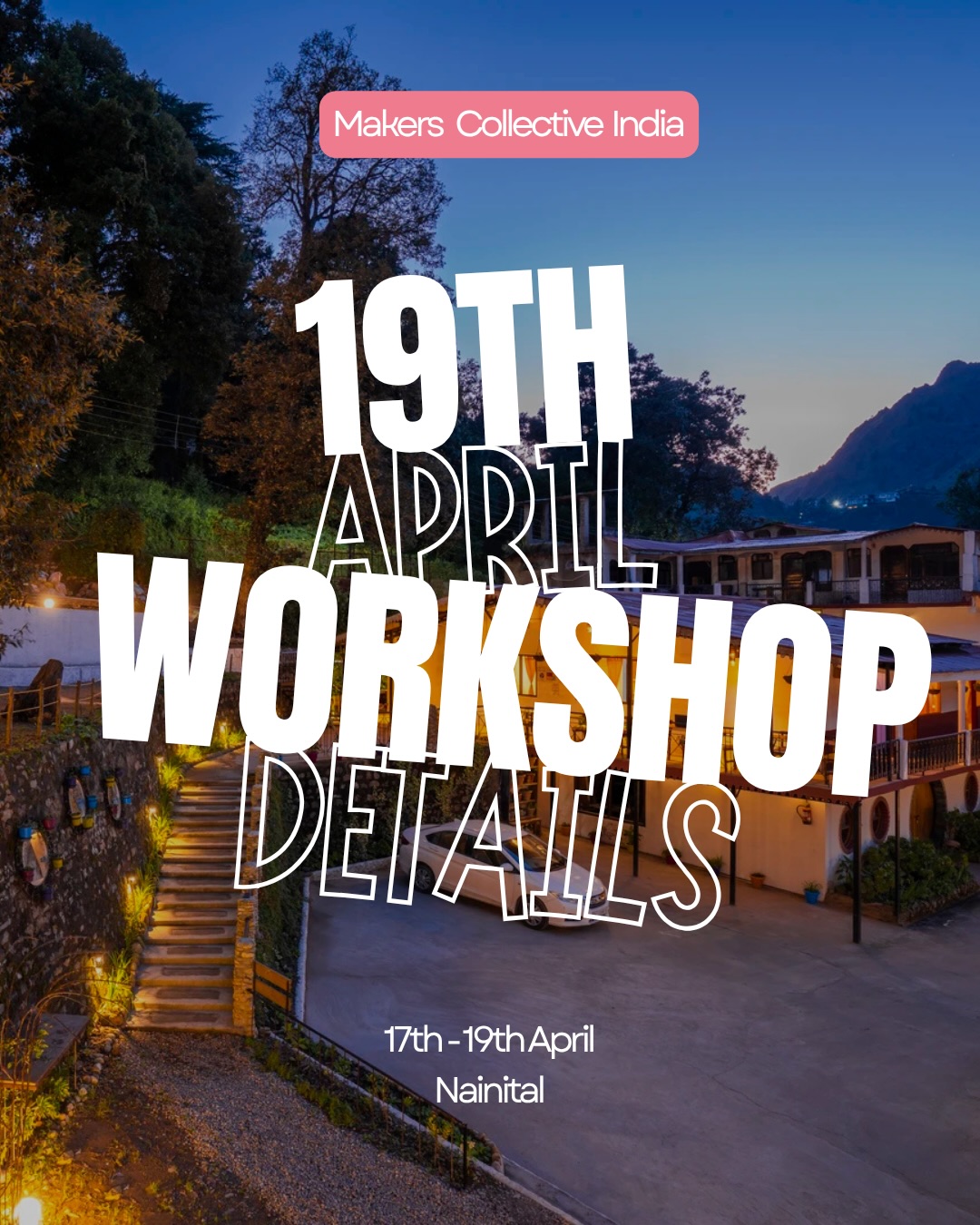 Day 3 of workshops at Makers Collective ✨
From 16th–20th April in Nainital, we’re bringing together a diverse group of makers, artists, and craftspeople to exchange skills, ideas, and time in the mountains. Across three full days of workshops (17th–19th April), you’ll get to learn directly from people deeply engaged in their practice.
This post outlines the schedule for Day 3 — 19th April. You’ll find a brief description of each workshop along with the age criteria, to help you decide what fits you best.
You can sign up for individual workshops, and in each time slot, choose one session from the ones running simultaneously. Head to the link in bio to register.
We’re looking forward to closing the workshop series with a day of making, learning, and meeting others who enjoy working with their hands as much as you do. 🌿
Tagging the makers who will be teaching on Day 3
@spbwoodworx @nisha_rautela98 @manasculptor
@art_unleashed211 @kydowoodworking @moderngypsy.in
@minatibaro @studioclutter @abid.woodworker @mistri_labs
@vineyanand_ @kapil051190 @v_for_wood