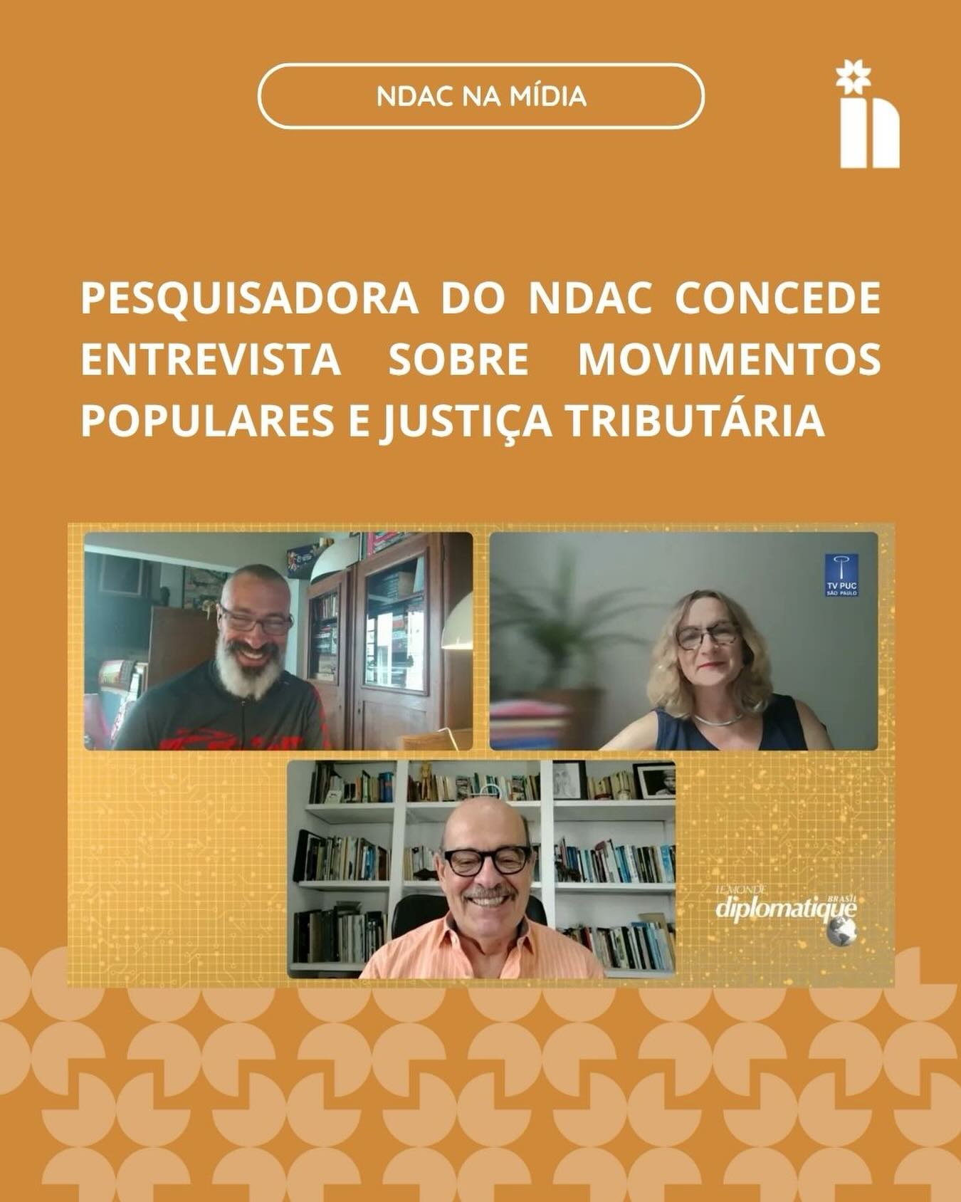 Em entrevista ao Le Monde Diplomatique Brasil, na TV PUC, a pesquisadora do Núcleo de Democracia e Ação Coletiva (NDAC), Monika Dowbor, apresenta a pesquisa “Movimentos sociais progressistas e questão tributária: elo perdido?”, coordenada por ela e realizada com a participação do pesquisador Frederico Salmi. Na entrevista, os pesquisadores discutem como, cada vez mais, movimentos sociais passam a enxergar os impostos como uma ferramenta política de luta. A pesquisa analisa movimentos sociais progressistas para entender como eles falam sobre tributação, como incorporam essa pauta em suas agendas e como disputam narrativas sobre o sistema fiscal.Tradicionalmente tratado como um tema técnico e restrito à economia, o sistema tributário passa a ser compreendido por movimentos progressistas como um espaço de disputa política fundamental para enfrentar desigualdades e viabilizar direitos sociais.
Monika Dowbor é professora do Departamento e PPG em Saúde Coletiva da Universidade Federal do Rio Grande do Sul, além disso é pesquisadora do Centro Brasileiro de Análise e Planejamento (Cebrap), coordenadora do Núcleo de Democracia e Ação Coletiva e membro do Comitê Gestor do INCT-Participa. Investiga as interações socioestatais na produção de políticas públicas, com foco empírico na saúde, população em situação de rua, questões tributárias e desastres.
Frederico Salmi é Doutor e Mestre em Sociologia (UFRGS), com estágios na Université de Strasbourg (França) e na Universidad de la Republica (Uruguay). Pesquisador associado nos grupos de pesquisas: (i) Tecnologia, Meio Ambiente e Sociedade (TEMAS/UFRGS https://www.ufrgs.br/temas/), (ii) Programa AmazonFACE (Área 5, Impactos sócio-econômicos), (iii) Centro de Estudos e Pesquisas sobre Desastres (CEPED/RS), (iv) INCT Participa (Brasil); (v) Climate Social Science Network (CSSN, Brown University) e outros. Investiga arranjos sociotécnicos e socioeconômicos na produção de políticas sociais, tecnológicas e climáticas.
Assista à entrevista completa através do link na bio.