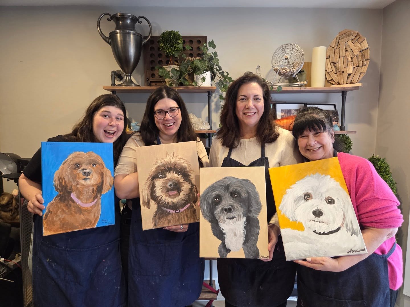 Did you know I offer Private Paint Your Pet experiences? I bring all supplies, set up your event in the comfort of your own home, and guide you and your group through personalized instructions on how to bring your pet to life πΆπ©· Follow the link in my bio to book your own private event! β¨οΈ