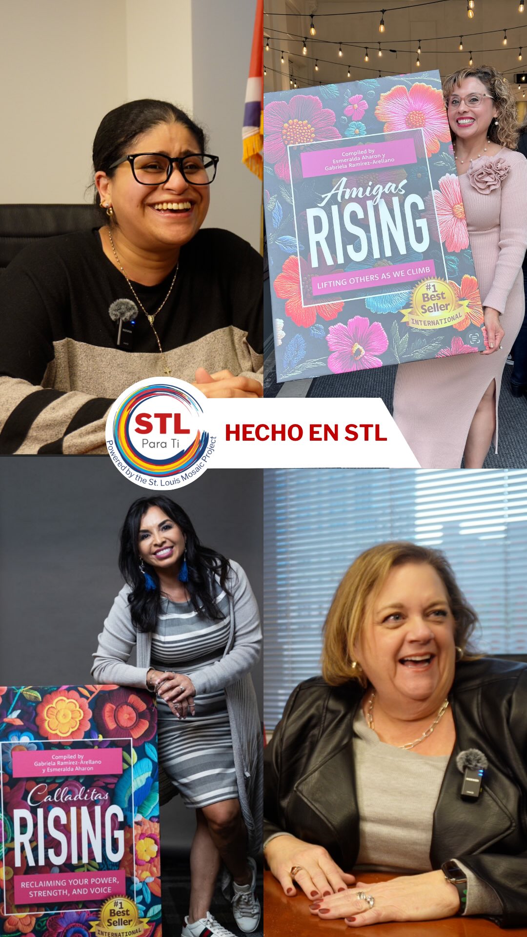 Get to know Latinas Rising: a sisterhood empowering women through authorship, mentorship, and community.
Co-Founder Esmeralda Aharon @aharonesmeralda shares about the power of storytelling alongside 2 of their 60 co-authors Jaclyn Noroño-Rodriguez @jvnoronor and Debi Corrie @debicorrie
What started as a space for Latinas has grown into a movement for all women. 💜 And the best part? 📖 Their 3rd book, Mujeres Rising, is in the works and your story could be in it.
➡️ Head to latinas_rising to find out how to get involved.
🎥 Watch the full interview at the link in bio.
#hechoenstl #latinassupportinglatinas #stlouisbusiness