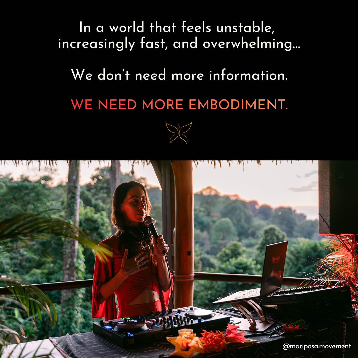 Ready to stop overthinking and start embodying?
Flight School: Level 1 is a 3-month training
to help you reconnect to your body—and learn to guide others there too.
This isn’t surface-level ecstatic dance.
It’s real, grounded, transformational work:
Rooted in dance therapy, somatics, and earth-honoring ritual. 🌿
Comment FLY for details 🦋
✨ Photos by @melissa_be_zen