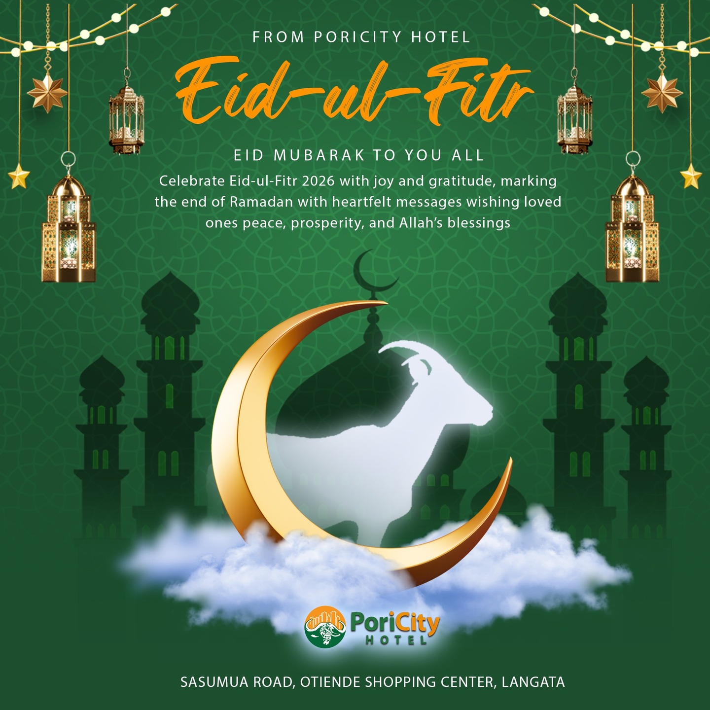 ๐โจ Eid Mubarak to all our Muslim brothers and sisters! โจ๐
Celebrate this blessed day with us at Poricity Hotel. Enjoy our 100% halal signature platters, crafted with care to make your Eid truly special.
๐ Visit us today and letโs make this Eid unforgettable.
#EidMubarak #PoricityHotel #HalalDining #CelebrateTogether
