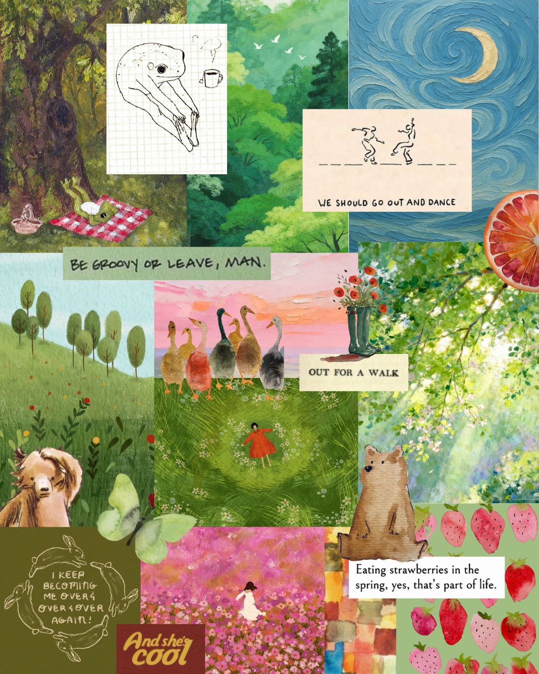 Collage of recent saves, Spring inspired 🌷
(All quotes & images from Pinterest)