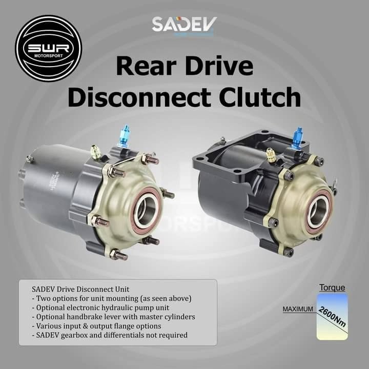 ⚙🏁 SADEV REAR DRIVE DISCONNECT CLUTCH 🏁⚙
Available on order through SWR Motorsport, Sadev's Rear Drive Disconnect Clutch Unit provides a huge handling bonus for 4WD projects.
Giving the ability to lock the rear wheels and power through with the front, this disconnect unit allows for some impressive maneuverability!
Please feel free to contact us for any information, pricing or advice!
#SWR #SWRMotorsportUK #SADEV #UK #Competition #Racing #competition #motorsport #motorsports #racing #winning #transmission #Transmissions #Transmission #Offroad #Rally #Rallycross #Rallyraid #4wd #awd