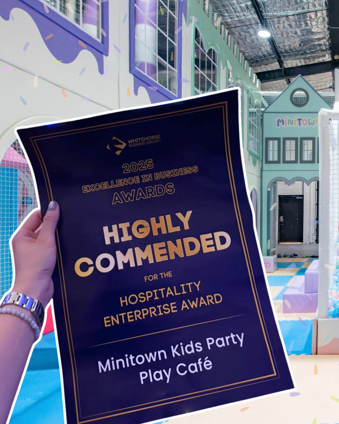We’re so proud to share that Minitown Kids received Highly Commended in the Hospitality Enterprise category at the 2025 Whitehorse Excellence in Business Awards last week 🏆✨
What started as a space for play has become a place for real memories, first friendships, birthday giggles, and little milestones.
To every family who’s walked through our doors and every team member behind the scenes, this is yours too 😍
#minitownkids #indoorplayground #melbournemums #whitehorsebusinessawards