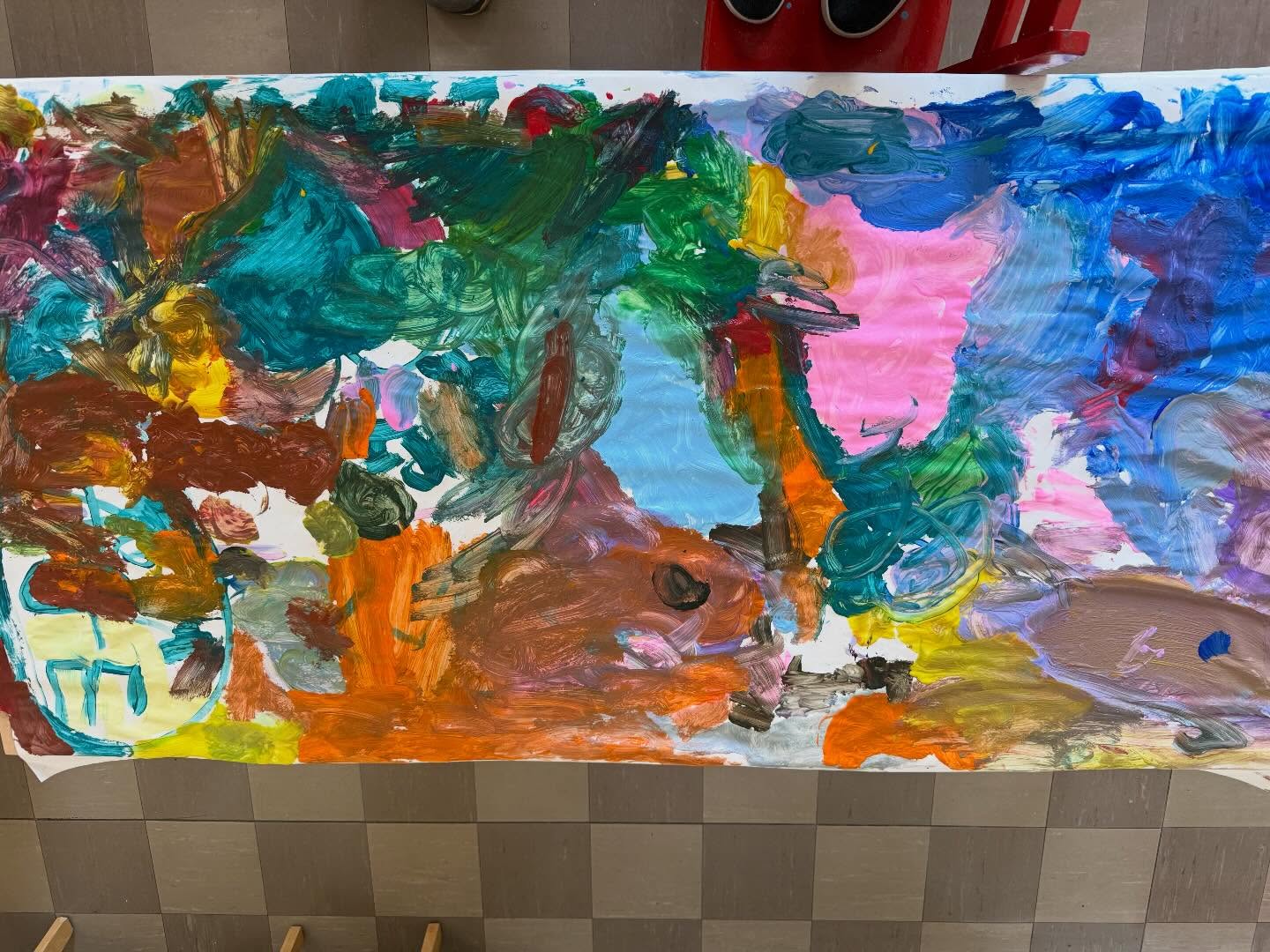 No paint ever goes to waste! 🌈