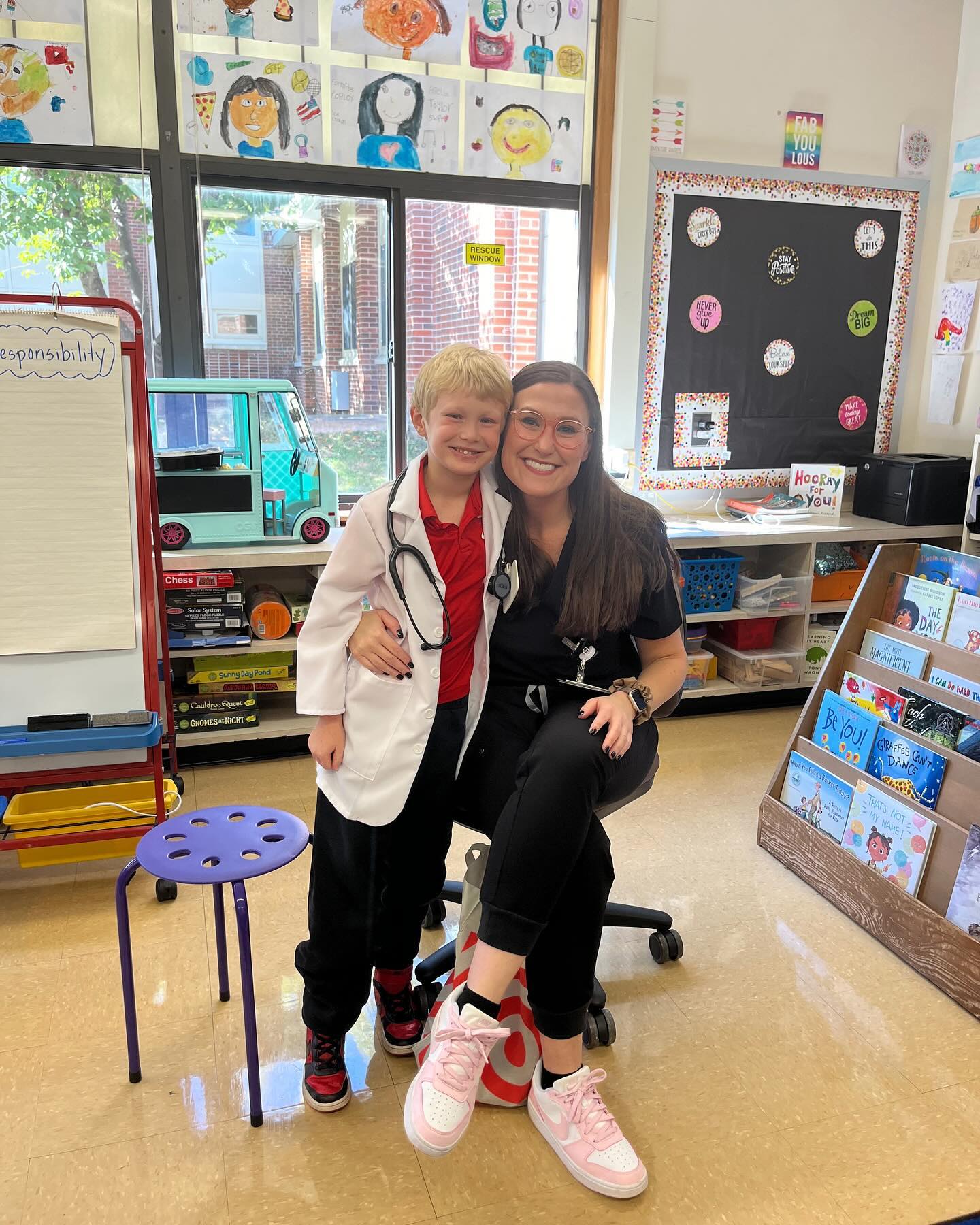 Dr. Skow spoke to her son’s class about being a doctor for career week! Did you know half of our PGY1 class are parents?