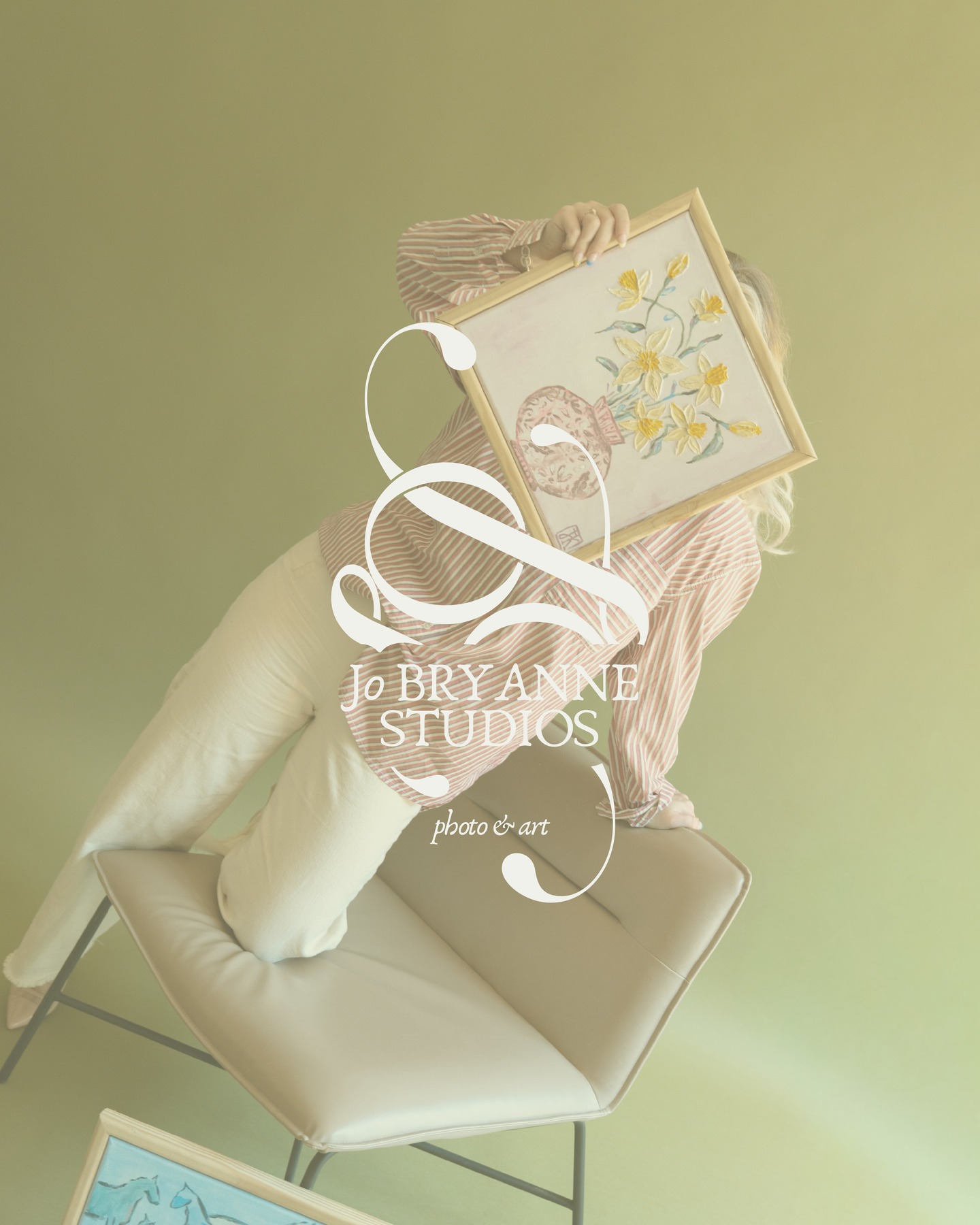 Branding and headshots for the ridiculously talented @jobryannephoto!! I don't know what I did to deserve the most go-getter, creative, open-minded clients on the planet!
When Jordyn came to me to rebrand her photography business, she wanted to also include her painting and art business in the refresh. She craved branding that was both professional to represent her place in the wedding photo industry and of course crafty/casual for all her art focused endeavors.
She's strongly tied to the shortened version of her name - Jo. So, we used that for the main focus of her primary logo and her simple submark.
The illustrations (shoes, flowers, quilt squares) were drawn up by Jordan herself! Her mama was the one to create the stitches you see throughout this post. I simply manipulated Jordyn's illustrations to vectorize and export them in all her branding colors. As for the stitches, I took them through photoshop to remove the backgrounds and adjust the colors.
Her headshots were done by yours truly at @geophostudio!
This one was really special! I cannot wait to build her custom site later on this year :-)