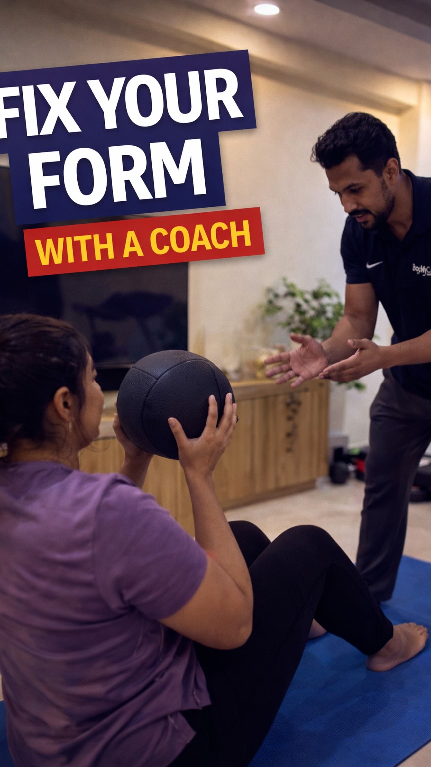 This is why most home workouts don’t work.
No structure.
No coaching.
No progression.
That’s exactly what we fix.
DM ‘COACH’ to train at home the right way.”
#homeworkout #onlinecoaching #homeworkoutindia #reels