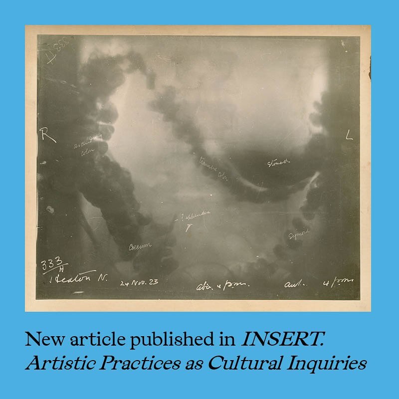 Read about the TiO2 X-Ray meal of British paint chemist Noël Heaton (1875–1955) in our new article, «The Surface-Process Paradox: On Chemiser, Extraction, and Aesthetics» featured in the special issue ‘Troubled Matter’ of the journal INSERT. Artistic Practices as Cultural Inquiries, edited by Ulrike Gerhardt and Julia Wolf.