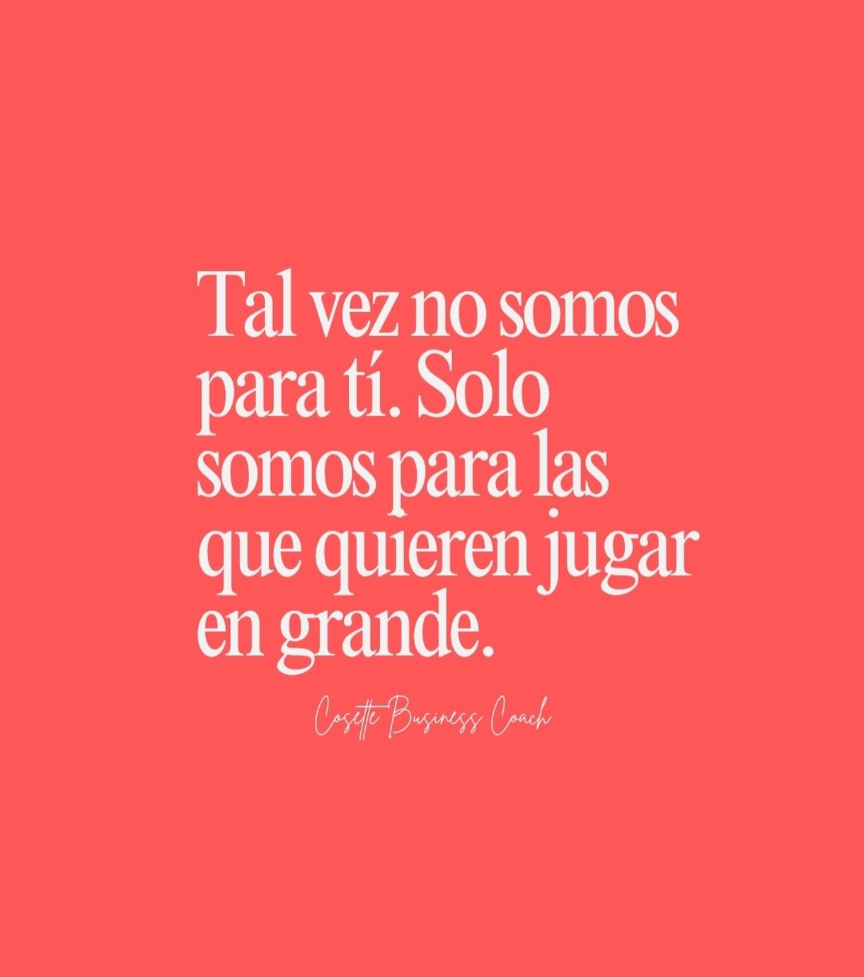Y no lo digo para excluirte…
lo digo porque crecer requiere una versión de ti que:
✨ toma decisiones incómodas
✨ deja de autosabotearse
✨ invierte antes de sentirse lista
✨ y se ve como la líder que ya es
Aquí no jugamos a lo seguro.
Aquí no hacemos negocios desde el miedo.
Aquí creamos expansión real.
Si estás lista para dejar de pensar en pequeño
y empezar a construir en grande…
entonces sí, este espacio es para ti. 🔥
#CEOmindset #MujerEmpresaria #LatinaBoss #NegociosConPropósito #MentalidadDeÉxito