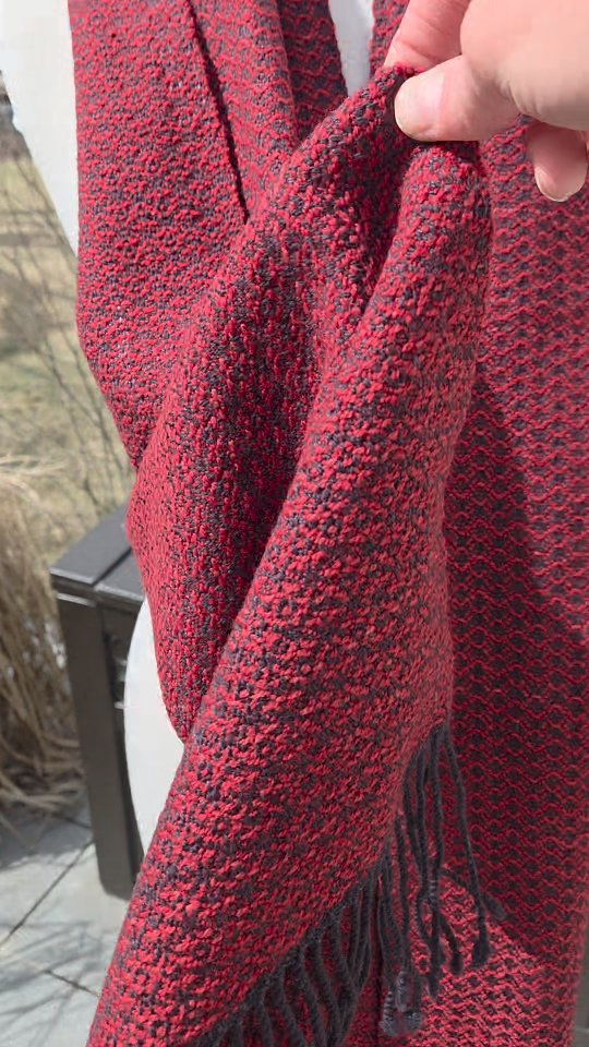 Blood Goth - hand dyed merino wool in deep rich red and black then hand woven in a soft warm scarf.
https://sunrisehandwovens.etsy.com/listing/4471315493
#sunriselodgefiberstudio #weaversofinstagram #weaving #handmade #handwoven