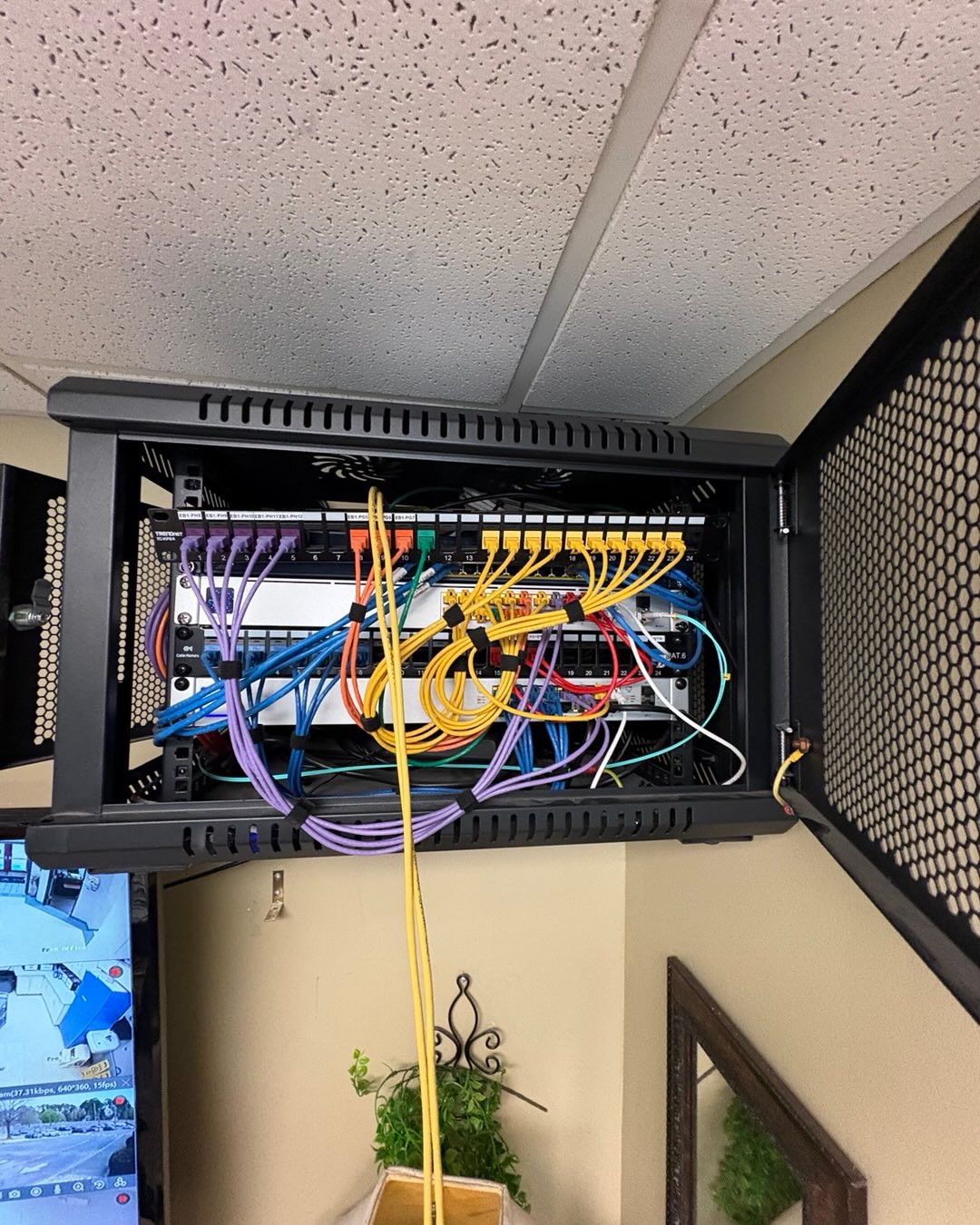 Village Daycare in Fayetteville, I think it’s time for a bigger network cabinet. Can’t fit too much more in here.