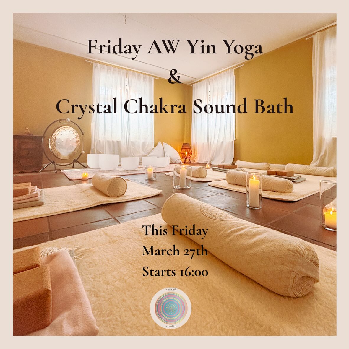 Step into the weekend relaxed, stress free, healed and happy.
Every Friday Yin Yoga and Crystal Bowl Sound Bath — a duo designed to cradle your mind, body, and spirit as you step out of the week and into the weekend.
Yin Yoga: Slow, mindful holds to soften fascia, calm the nervous system, and cultivate inner spaciousness.
Benefits: increased flexibility, joint mobility, deep relaxation, improved sleep, and a serene hustle-free mindset.
Perfect solo: decompress after a busy week, create space for reflection, and reset your intention for the weekend.
Crystal Bowl Sound Bath: Harmonic overtones that entrain the body to a state of balance, release stagnation, and elevate your mood.
Benefits: reduced tension, clearer energy channels, heightened mindfulness, and a gentle uplift in vitality.
Perfect solo: a soothing musical reset that nourishes the nervous system and fuels gentle rejuvenation.
Yin & Tonic duo (both classes together): a harmonious flow from stillness to sound for a full-spectrum reset.
Benefits: synergistic calm, integrated relaxation, deeper meditative access, and a revitalized sense of clarity.
Flexible options: you can attend Yin Yoga alone, the Crystal Bowl Sound Bath alone, or join us for Yin & Tonic to experience the complete reset in one magical evening.
Only three weeks in and I have a devoted traveler: a wonderful yogi who journeys all the way from Stockholm because she loves this experience that much.
Join us this Friday and choose your path:
Yin Yoga only 190:-
Crystal Bowl Sound Bath only 190:-
Yin & Tonic together 300:-
Or get it even cheaper with a 10,5 or 3 class pass purchased on the website.
Sacred Space Studio
Badhusgatan 3d
Drop in can pay in shop or via website
www.sacredspacestudio.se
Tag a friend who deserves a Friday reset, and share the calm. See you on the mat and in the soundscape.
@vasterascity @sacredspacestudio3d #yinyoga #crystalsoundbath #healing #selflove