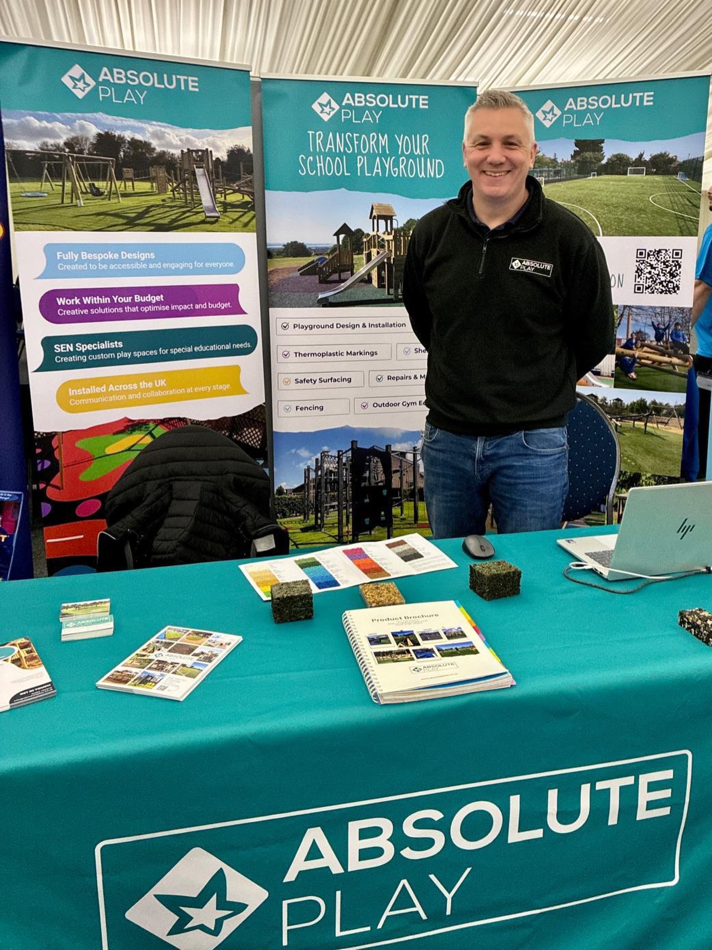 Today we’re at the Active Kent & Medway Conference at the Kent Showground ✨
The event provides a great opportunity for primary school teachers, sports deliverers and activity providers across Kent and Medway to come together, hear from leading experts, and take away ideas to implement in schools.
Neil is holding down the fort, so if you’re popping by, he’ll be happy to answer any enquiries about how our services can transform your playground areas!
#ActiveKentMedway #AbsolutePlay
#PlaygroundDesign #PlaygroundInstallation
#OutdoorPlaygrounds