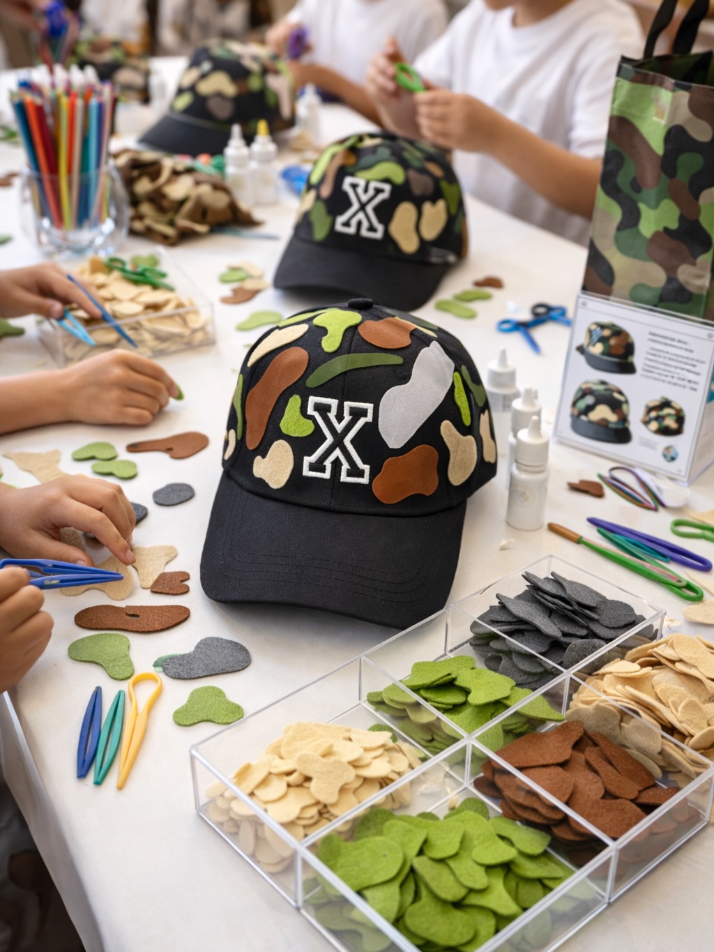 Not just a workshop. An experience.
Our young creatives transformed simple caps into military-inspired army pieces. Each one uniquely designed, each one a reflection of their imagination.
To make it even more personal, they added their own initials, turning every cap into something truly theirs.
Behind every piece is guidance, encouragement, and intention.
Our AAP Creative Crew were there every step of the way. Assisting, sharing ideas, and pushing each child to think beyond the usual.
No two caps were the same.
Because no two minds create the same way.
What we witnessed wasn’t just art…
It was confidence being built, decisions being made, and creativity coming to life in real time.
These activations go beyond fun,
they develop focus, self-expression, and a sense of ownership in every child.
And most importantly… they enjoyed every moment of it.
Handmade • heart-made.
Where creativity is not just taught, but experienced.
#anneartwearproject #artobsessionbyanz #event #dubai #artworkshop