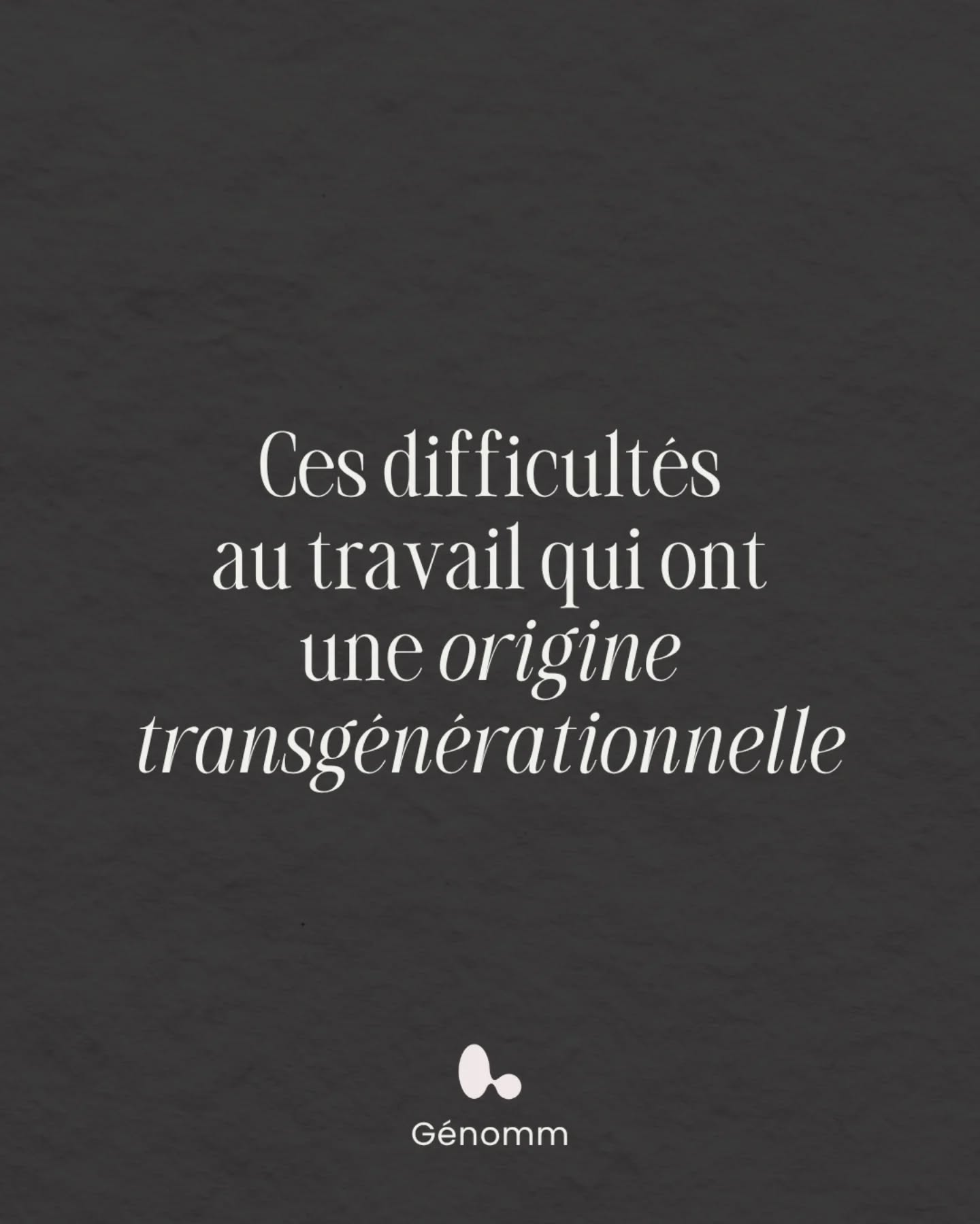 Le travail devient souvent le lieu où se rejouent des fidélités, des peurs, des manques ou des places héritées.
La psychogénéalogie permet d’éclairer ces mécanismes avec finesse et méthode.
Comprendre ces transmissions, c’est ouvrir une autre lecture du mal-être au travail.
Formez-vous à la Psychogénéalogie chez Génomm et devenez spécialiste en analyse transgénérationnelle (lien en bio 🔗 à distance ou en présentiel)