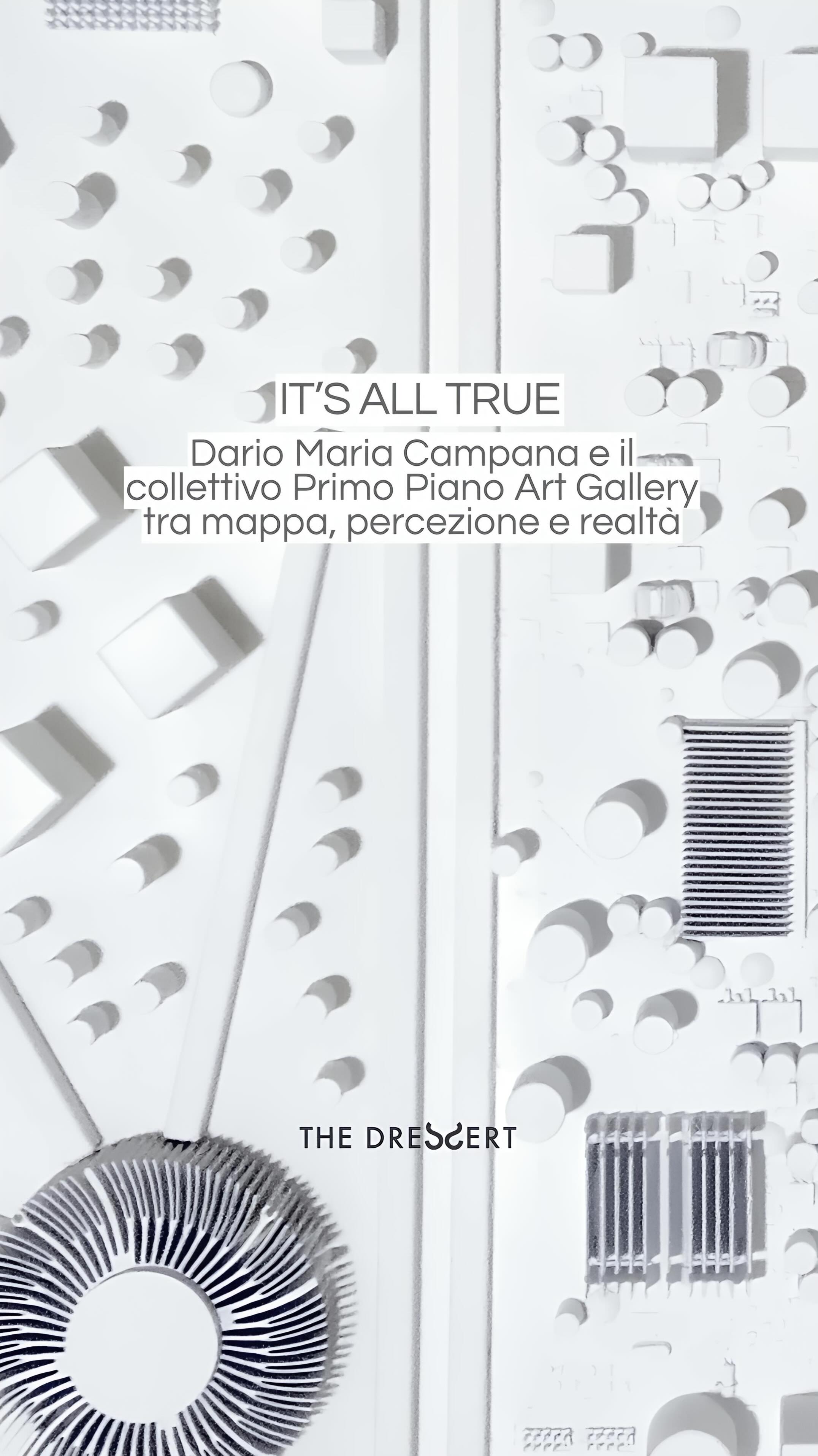 ⚙️Forse la realtà non è mai davvero ciò che vediamo.
“It’s all true” di Dario Maria Campana con la collaborazione del collettivo Primo Piano Art Gallery è una mostra che si attraversa, dove le opere si rivelano solo attraverso la luce.
Un percorso tra mappe, segni e percezioni, che mette in discussione il nostro modo di guardare.
Perché ogni visione è sempre una scelta.
Scoprite di più sul blog, link in bio
@dariomariacampana.dmc
@primopianoartgallery
@sweetlovedead
@what_the_hell_have_i_
@riminicultura