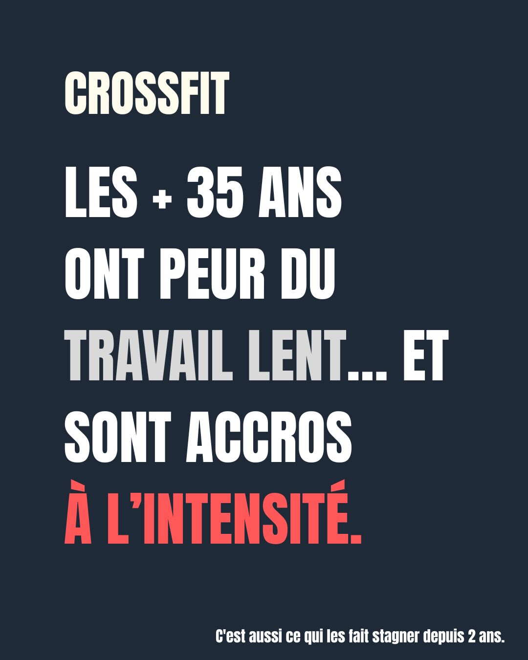 À force de toujours chercher l’intensité
tu accumules de la fatigue
tu perds en contrôle
et tu finis par stagner
Le travail qui te ferait vraiment progresser
est souvent celui que tu évites
Celui qui construit des bases solides
et te permet de durer
Qui se reconnaît là-dedans ?