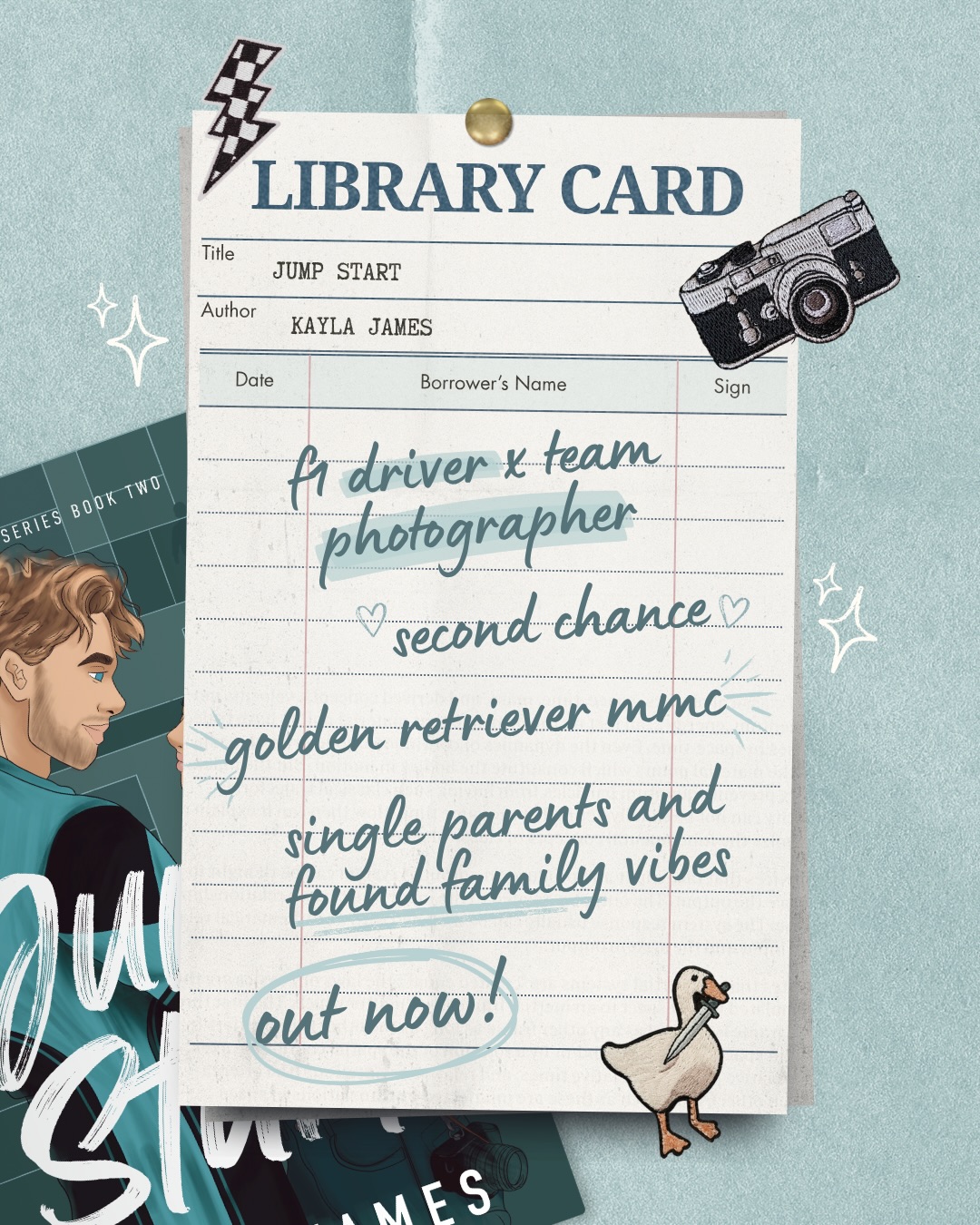 Iโd rack up some serious fines on this one... like a lifetimes worth because it would never go back ๐
Read Jump Start, a second chance sports romance, ๐ง๐ข๐๐๐ฌ on KU, paperback, and audio.
๐ฉต formula 1
๐ golden retriever mmc
๐ฉต second chance
๐ single parents
๐ฉต swoony and spicy
#sportsromance #kindleunlimitedromance #secondchanceromance #bookrecommendations #spicyromancebooks
โ
author kayla james, jump start kayla james, sports romance books, book aesthetic, formula 1, steamy romance, romance reader, book recs, book boyfriends, single dad romance, the grid series