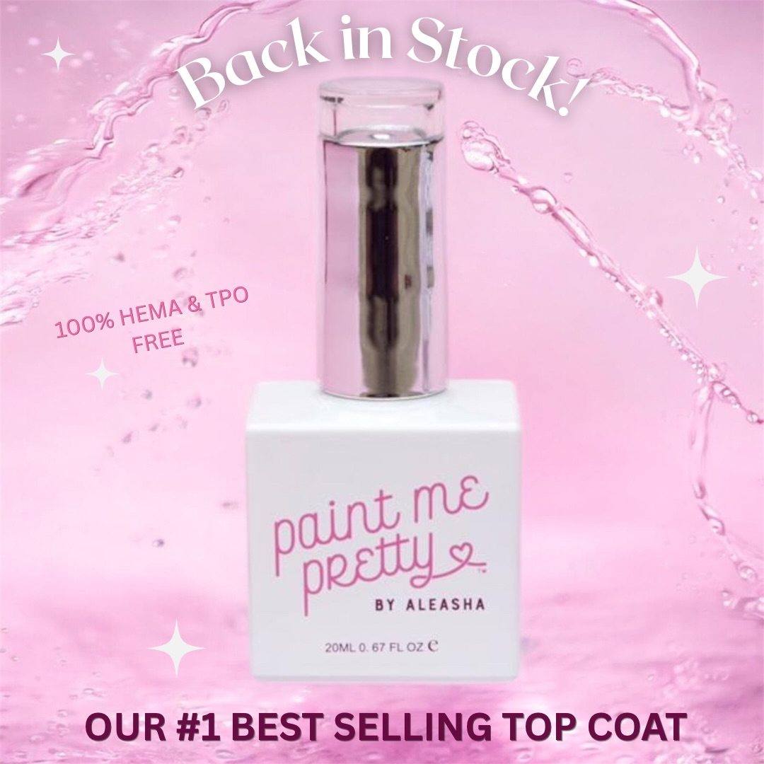 SHE’S BACK IN STOCK ✨
OUR #1 glossy no wipe top coat is here 🤍
100% HEMA & TPO free!
ultra high shine, and effortlessly flawless every time.
run… don’t walk 🏃♀️
www.paintmeprettybyaleasha.com
#topcoat #backinstock #hemafree #tpofree