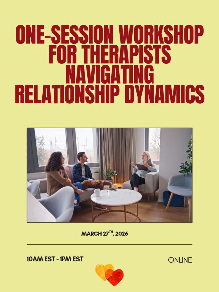 Relationships sit at the center of so much clinical work, even when couples therapy isn’t the presenting issue.
This focused workshop explores how therapists can better understand and address relationship dynamics that emerge across individual, couples, and family contexts.
Thoughtful. Practical. Immediately usable.
Join us online on March 27th.
Reserve your spot through the link in our bio or by going here:
https://us02web.zoom.us/meeting/register/Jyk1gQwOQOCnjxfaV-Fi6g#/registration
#Therapists #ContinuingEducation #ReadySetRelationship