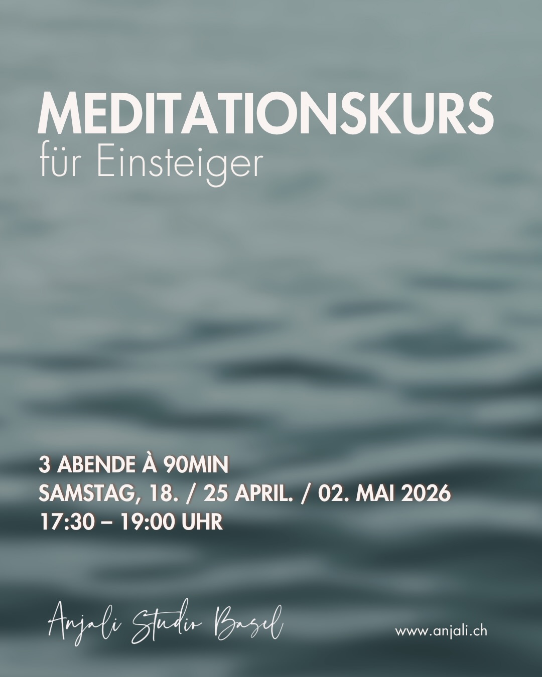 Meditationskurs für Einsteiger
In diesem Kurs lernst du, wie du mit einfachen, aber tief wirkenden Techniken innere Ruhe, Klarheit und Ausgeglichenheit fördern kannst. Durch geführte Meditationen, sanftes Breathwork und Achtsamkeitsübungen findest du Wege, den Geist zu beruhigen, dich mit deiner inneren Mitte zu verbinden.
3 Abende à 90min
Daten: Samstag, 18. / 25 APRIL. / 02. MAI 2026
Zeit: 17:30 – 19:00 Uhr
All info + booking on the website and on our APP!
🔗 in bio
🌿
#meditation #baselswitzerland #yogastudio #meditationkurz