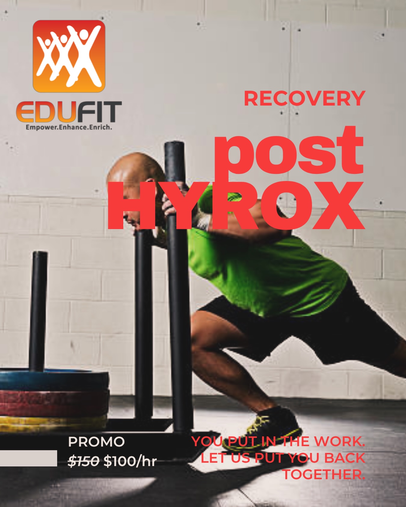 YOU ROX THE HYROX. NOW LET US HANDLE THE RECOVERY. 🔥💪
You conquered the RoxZone.
You survived the stations.
You left it all on the floor.
Now it’s time to give your body what it truly deserves — recovery that works as hard as you did.
✨ Post-HYROX Recovery Promo ✨
🗓️ Limited slots available
📍 $100/hr (U.P. $150)
✔️ Deep tissue & soft tissue therapy
✔️ Faster muscle repair
✔️ Get back to training stronger
Because PRs aren’t just made in the gym — they’re made in the recovery room.
📩 DM us to book your slot!
Tag a HYROX buddy who needs this 👇
—
🏷️ Hashtags:
#HYROXSingapore #HYROXRecovery #AthleteRecovery #SingaporeFitness #RoxTheHYROX