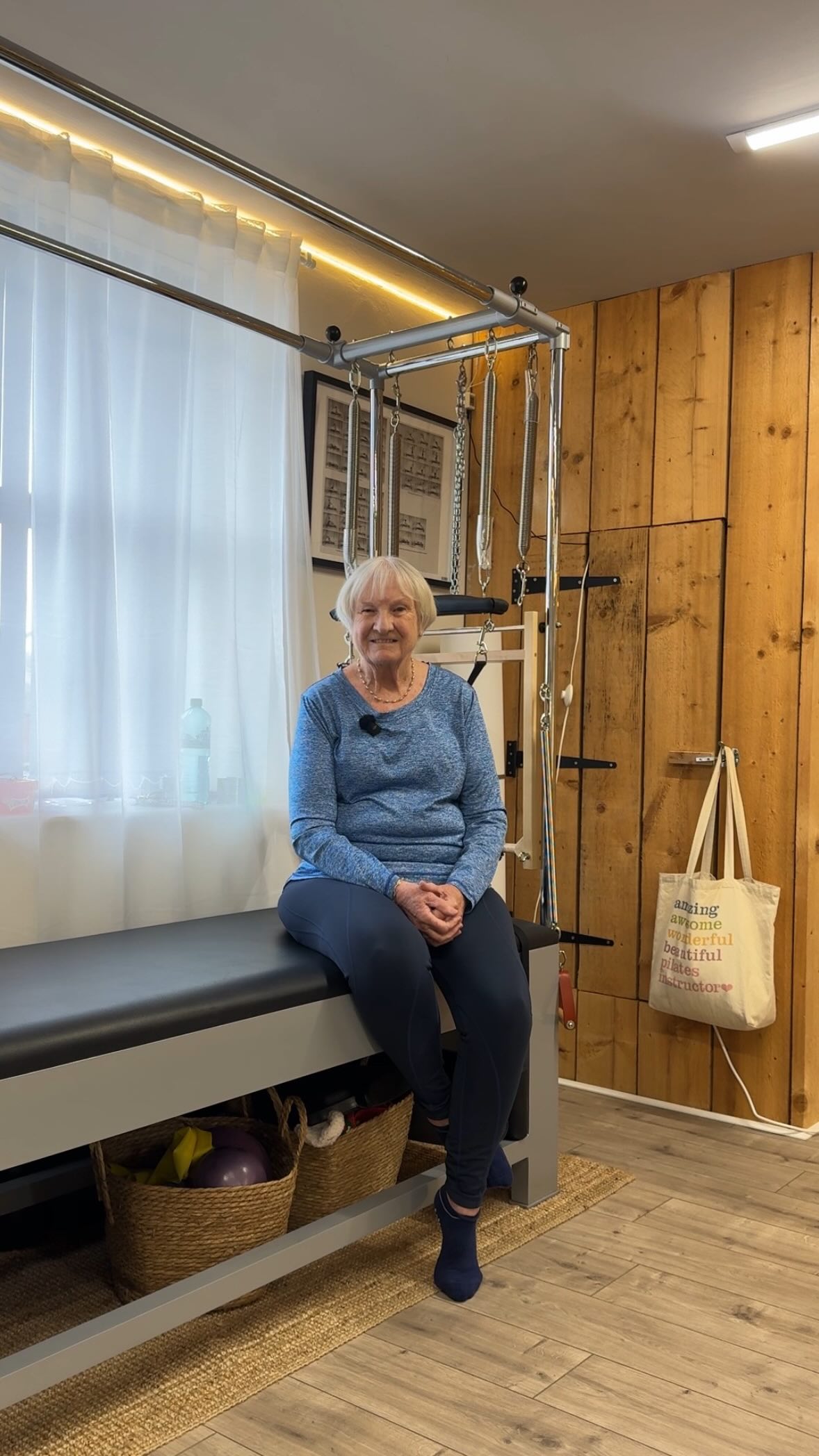 MEET THE MEMBER!!
Each week I’ll be introducing to one of my members…in turn they will each be sharing their stories, their journeys and just why they love Pilates so much!
This week I’m introducing you to our eldest member Ruth!
Our very own Judith Chalmers (IYKYK). When she’s not travelling the world our Ruth is in class putting the younger members through their paces, showing everyone that just cos you’re 80 years old, doesn’t mean life stops or slows own.
Our Ruth also loves a name drop too….so listen out for her stories of parties and shenanigans…
I’ll let Ruth tell you about what Pilates and our community means to her.