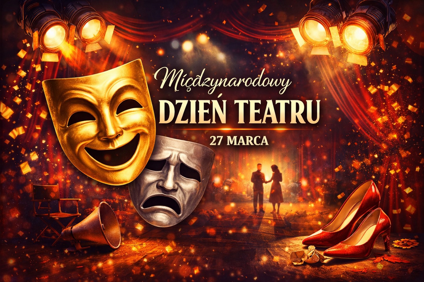 🎭 Międzynarodowy Dzień Teatru
Teatr nie jest miejscem. Teatr jest spotkaniem.
Spotkaniem tego, co widzialne – z tym, co ukryte.
Słowa – z ciszą.
Światła – z cieniem.
Człowieka – z drugim człowiekiem.
Spotkaniem myśli i emocji. Ciszy i śmiechu. Tego, co zapisane, z tym, co dopiero wydarza się między sceną a widownią. To przestrzeń, w której człowiek opowiada człowieka – czasem szeptem, czasem krzykiem, czasem jednym spojrzeniem, które znaczy więcej niż tysiąc słów.
To przestrzeń, w której opowieść nie kończy się na scenie, ale zaczyna w sercu widza.
Gdzie jedno spojrzenie potrafi unieść więcej niż monolog, a milczenie bywa najgłośniejszą z kwestii.
Dziś świętujemy teatr w całej jego różnorodności.
Ten klasyczny i ten poszukujący.
Dramatyczny i liryczny.
Taneczny, lalkowy, muzyczny.
Ten, który niepokoi i ten, który koi.
Ten, który stawia pytania – i ten, który daje oddech.
Teatr, który porusza, prowokuje, wzrusza i ten, który daje wytchnienie. Bo każda z tych form jest potrzebna. Każda jest odpowiedzią na inne pytania, które zadaje nam świat.
Bo teatr nie ma jednej formy.
Ma jedną prawdę – że jest potrzebny.
Dziś kłaniamy się nisko wszystkim ludziom teatru.
Tym na scenie i tym poza nią.
Wszystkim – bez wyjątku.
Bo teatr nie jest dziełem jednostki.
Teatr jest wspólnotą.
I Wam – Widzom.
Bo bez Was nie ma ani pierwszego słowa, ani ostatniego ukłonu.
To nasze wspólne święto.
Z serdecznością i uznaniem zwracamy się dziś także do naszych scenicznych sąsiadów i przyjaciół:
@teatr_zeromskiego_kielce @teatr_kubus Teatr ECCE HOMO @kielecki_teatr_tanca Teatr Pegaz - @kieleckie_centrum_kultury Teatr Plastyczny SEN - @wdk_kielce
Dziękujemy, że jesteście. Razem tworzymy przestrzeń, w której teatr naprawdę żyje.
„Teatr jest najważniejszą rzeczą na świecie, gdyż tam pokazuje się ludziom, jakimi mogliby być, jakimi pragnęliby być, choć nie mają na to odwagi, i jakimi są.”
Niech teatr pozostaje miejscem tej odwagi.
Miejscem prawdy, marzeń i spotkania.
Niech zostaje miejscem, w którym warto być – razem ♥️