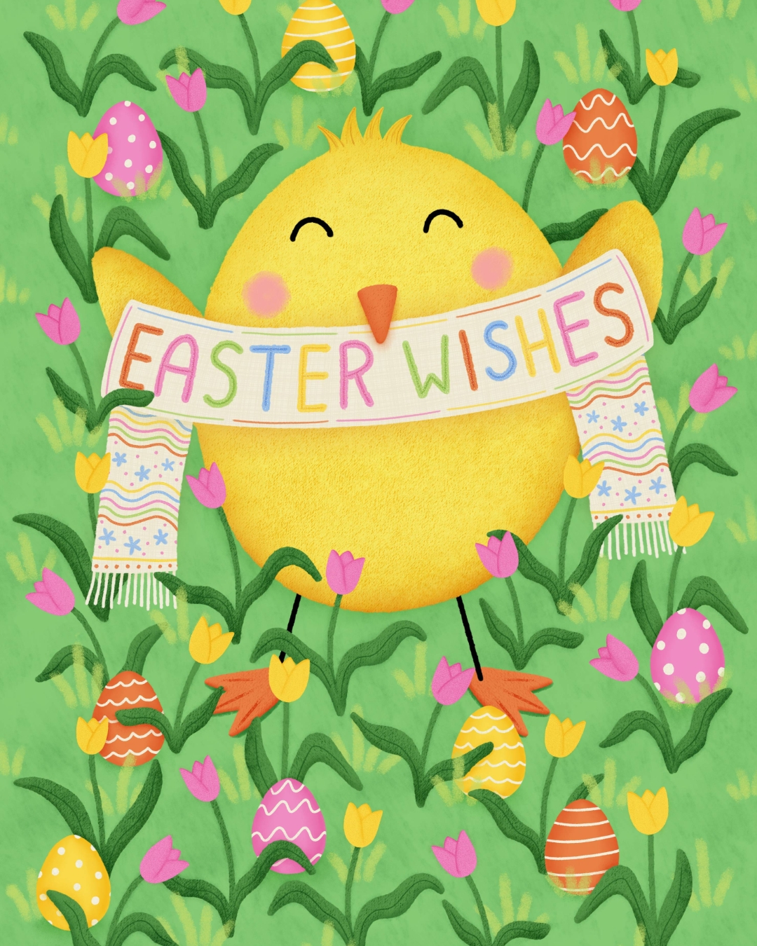 This little chick stole my heart. I had so much fun drawing it.
For illustration collaborations, please contact me directly or my agency @advocateart01
happy easter - easter art - easter illustration - greeting card - surface pattern design - art licensing - adobe fresco - freelance illustrator - art for products