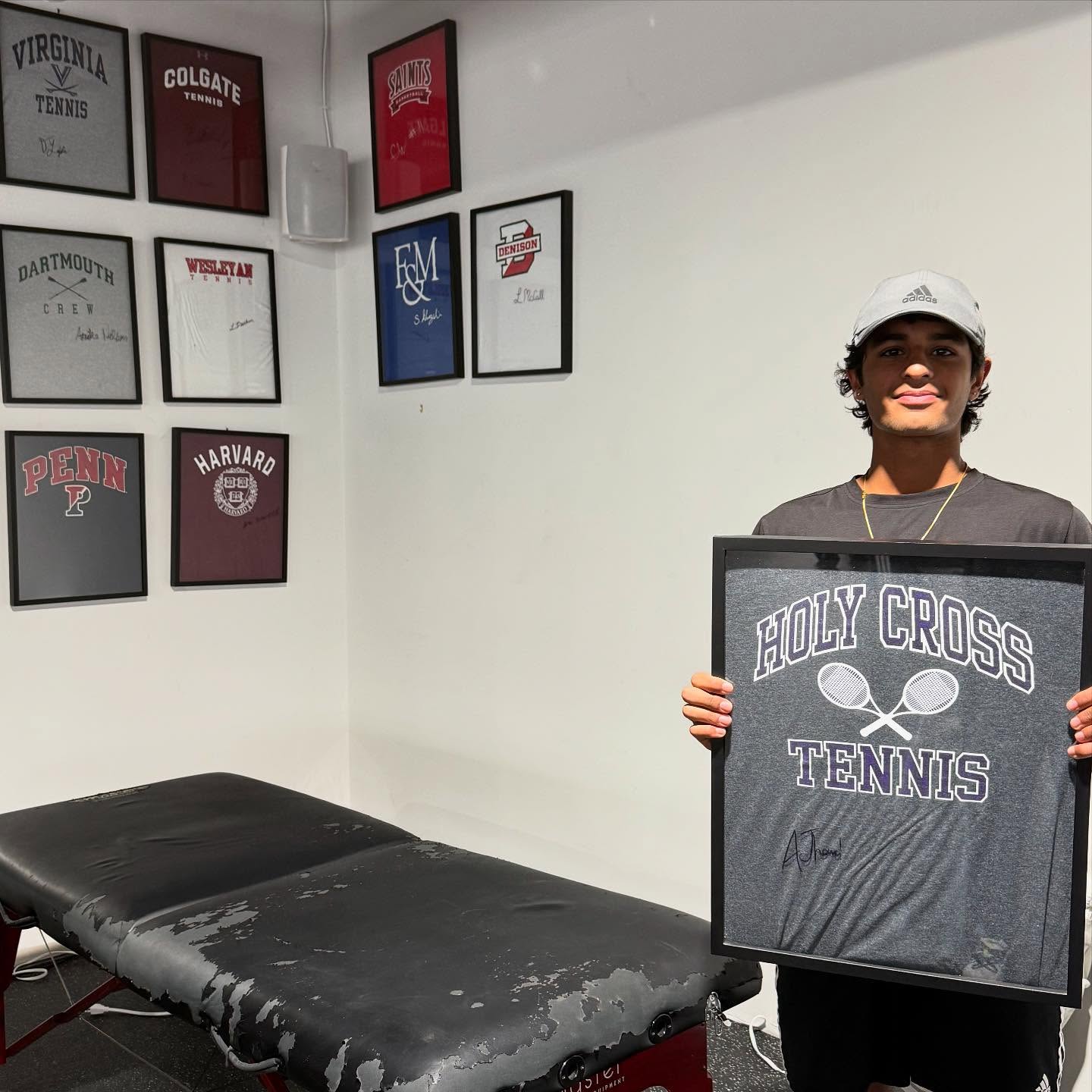 Congratulations to @aayush.jhaveri for his commitment to @hcrossmtennis let’s get you ready for battle!