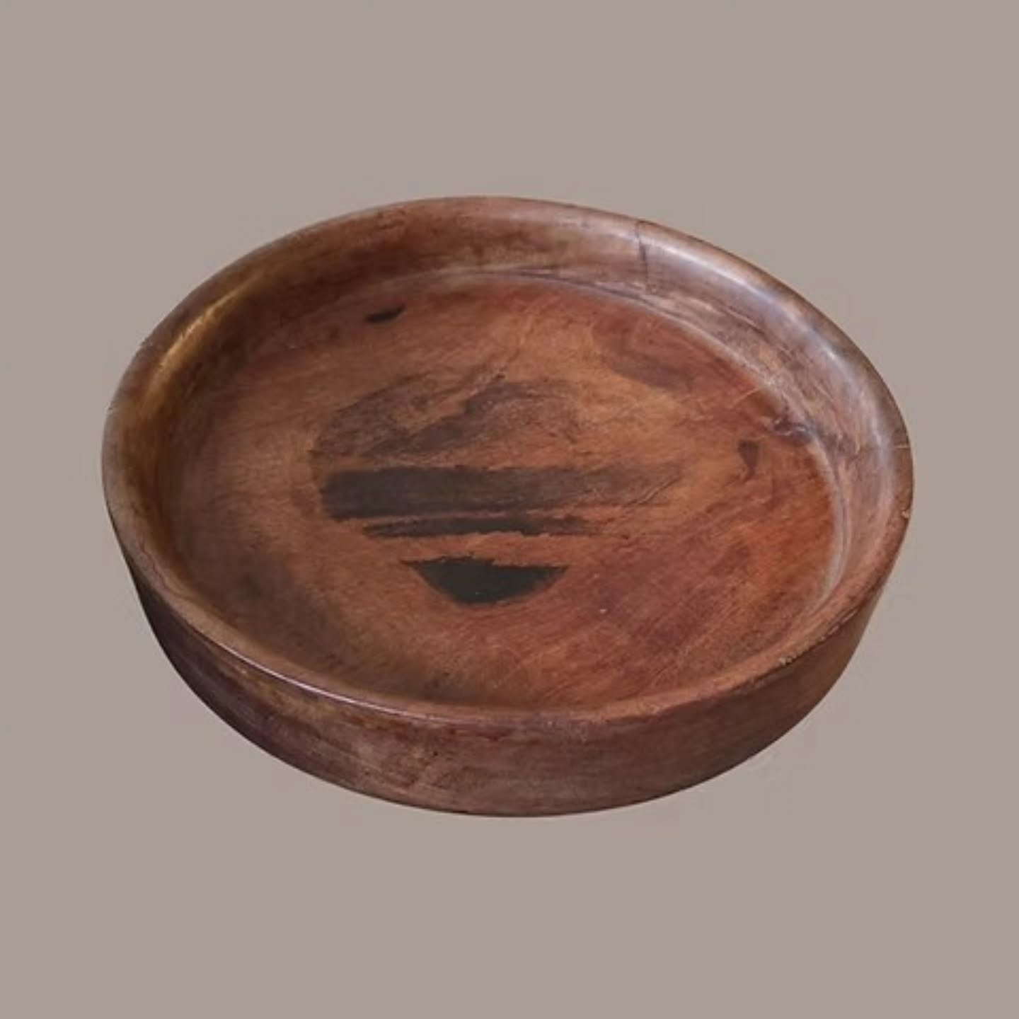 Vintage Treen Wooden Bowl – Large Hand-Turned Rustic Serving Dish | https://share.google/xlWeQXdim7ashh4Xr #treen #stufftoyouandme