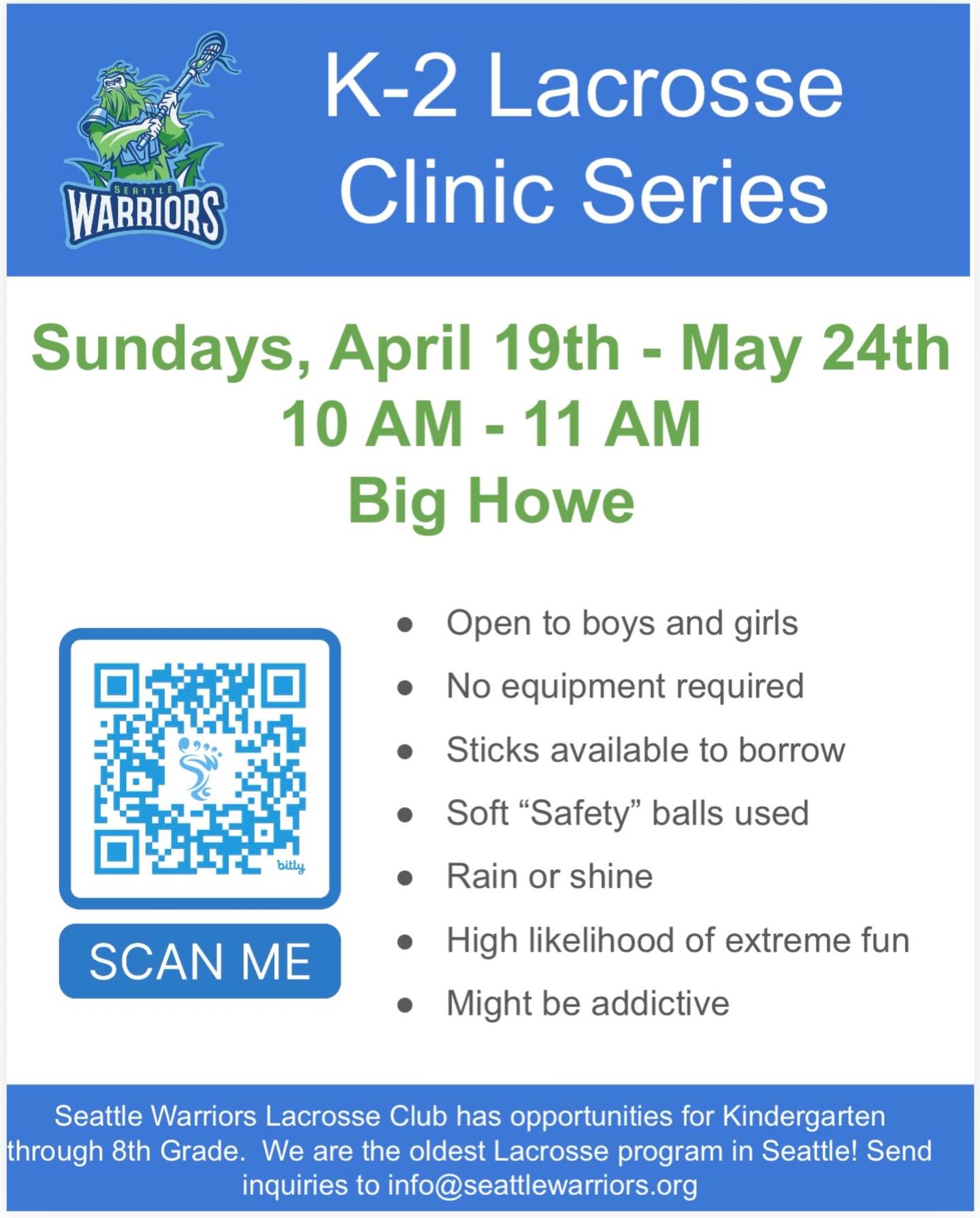 Registration is open for our spring K-2 clinics, link in bio! π₯π£