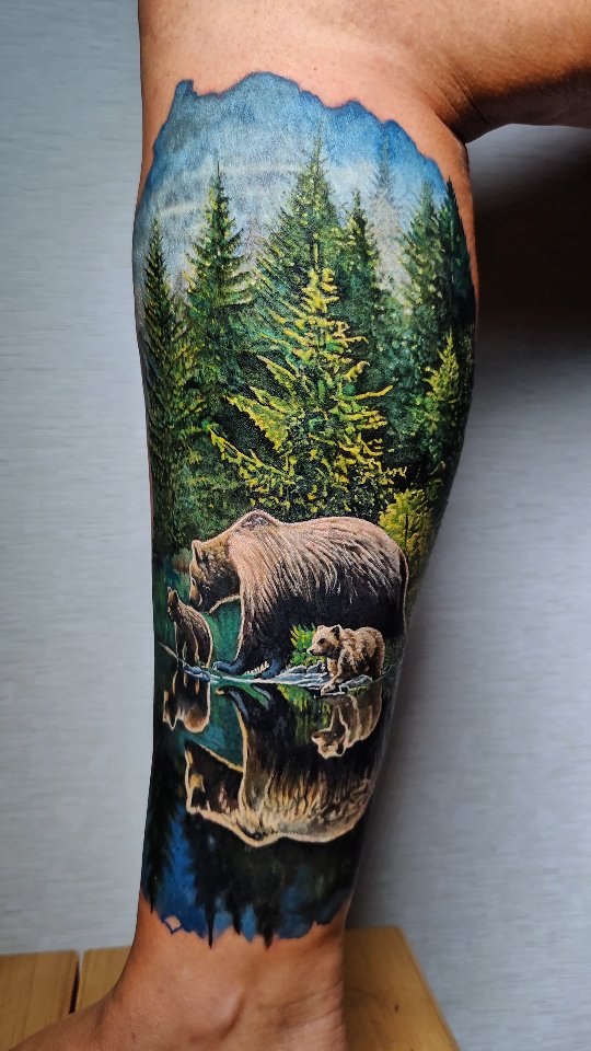 2 massive days with lovely Louise. Tattoo representing her as mama bear with two cubs and dad is an arborist so he's looking over them. Hiding in the trees 👌😁
Thanks so much for awesome chats!
.
.
.
.
...
.
@intenzetattooink @eztattooing @ghostlineapp @afterart.newzealand @inkpro_nz @fkirons @hustlebutterdeluxe #intenze #intenzeink #intenzeteam #afterart #ghostlineapp