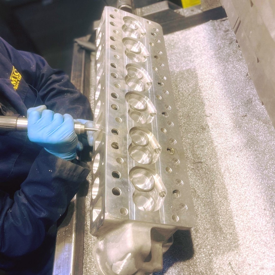 **MGC - New head castings in aluminium, machined, ported and assembled for fast road use**
We received these heads as a machined casting from the CNC machine shop.
Our cylinder head specialist finishes off the porting by hand, then fits bronze valve guides and lead free compatible valve seat inserts; The seats are profiled to maximise the valve area and port flow.
The head is then surfaced for 48cc chamber volumes before being assembled with one piece stainless valves and heavy duty springs, ready for fast road use.
-------------------------------------------------------
Want to get in touch? We would love to hear from you.
Here is how you can reach us...
Call Us: +44 (0)1953 717 784
Email: info@damico-engines.co.uk
Instagram: www.instagram.com/damico_engines_ltd
Facebook: Damico Engines Ltd
Web: www.damico-engines.co.uk
@holmesracing #mgcgts #mgcarclub #MGCars #mgcgtsebring #mgcgtssebring